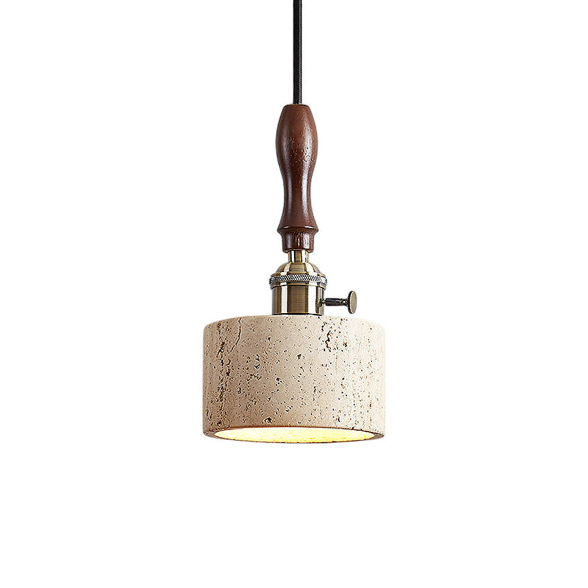 Sycaran Modern Minimalist Walnut Travertine Pendant Lamp - Letslighting