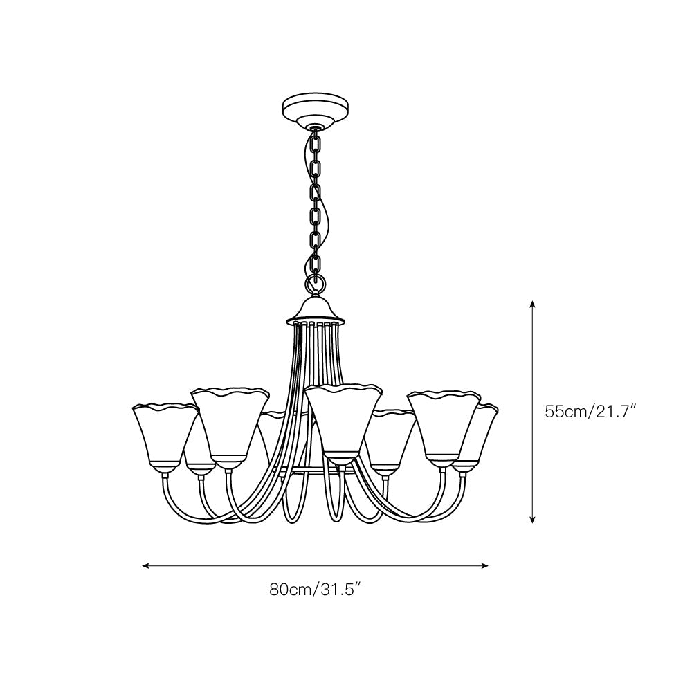 Ilsilis Bernstein Vintage Industrial Kronleuchter-Letslighting