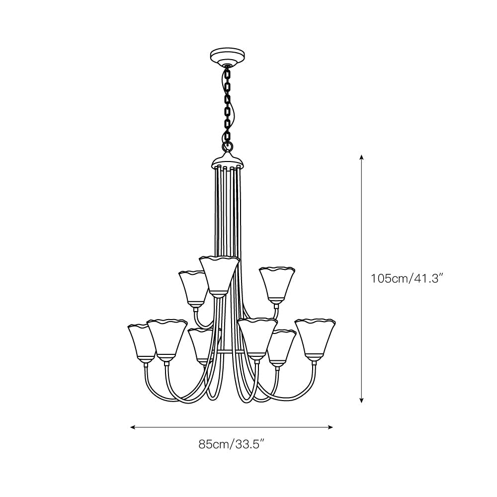Ilsilis Bernstein Vintage Industrial Kronleuchter-Letslighting