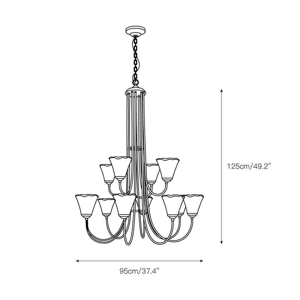Ilsilis Bernstein Vintage Industrial Kronleuchter-Letslighting
