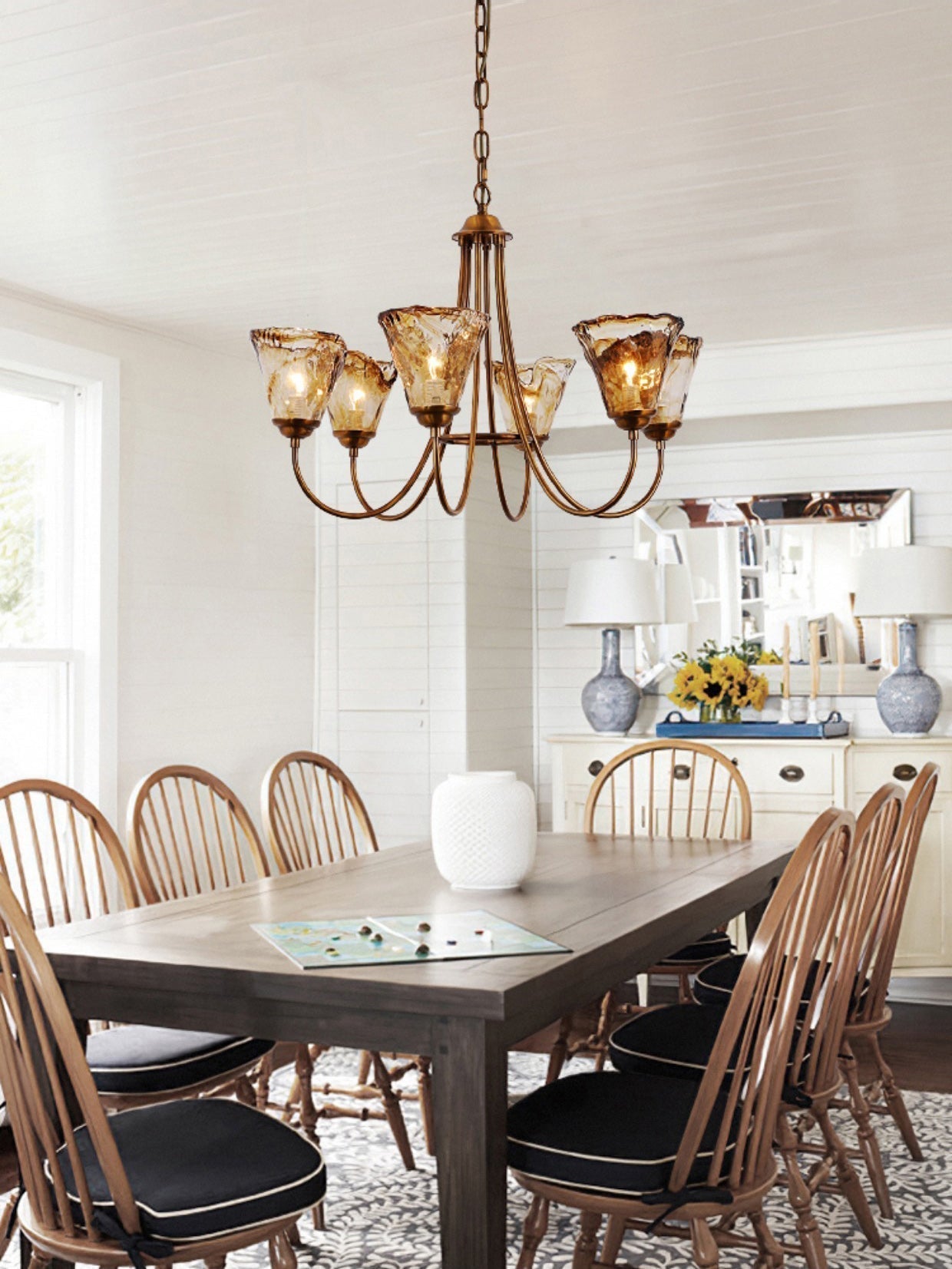 Ilsilis Bernstein Vintage Industrial Kronleuchter-Letslighting