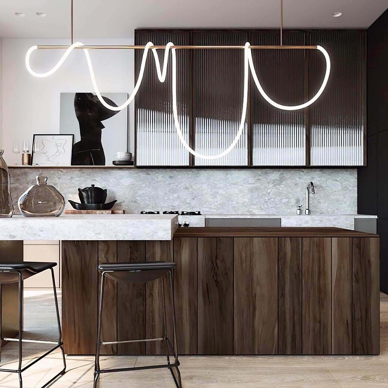 Lustra Kronleuchter Flexibles Silikon Kurve Modern Elegant-Letslighting