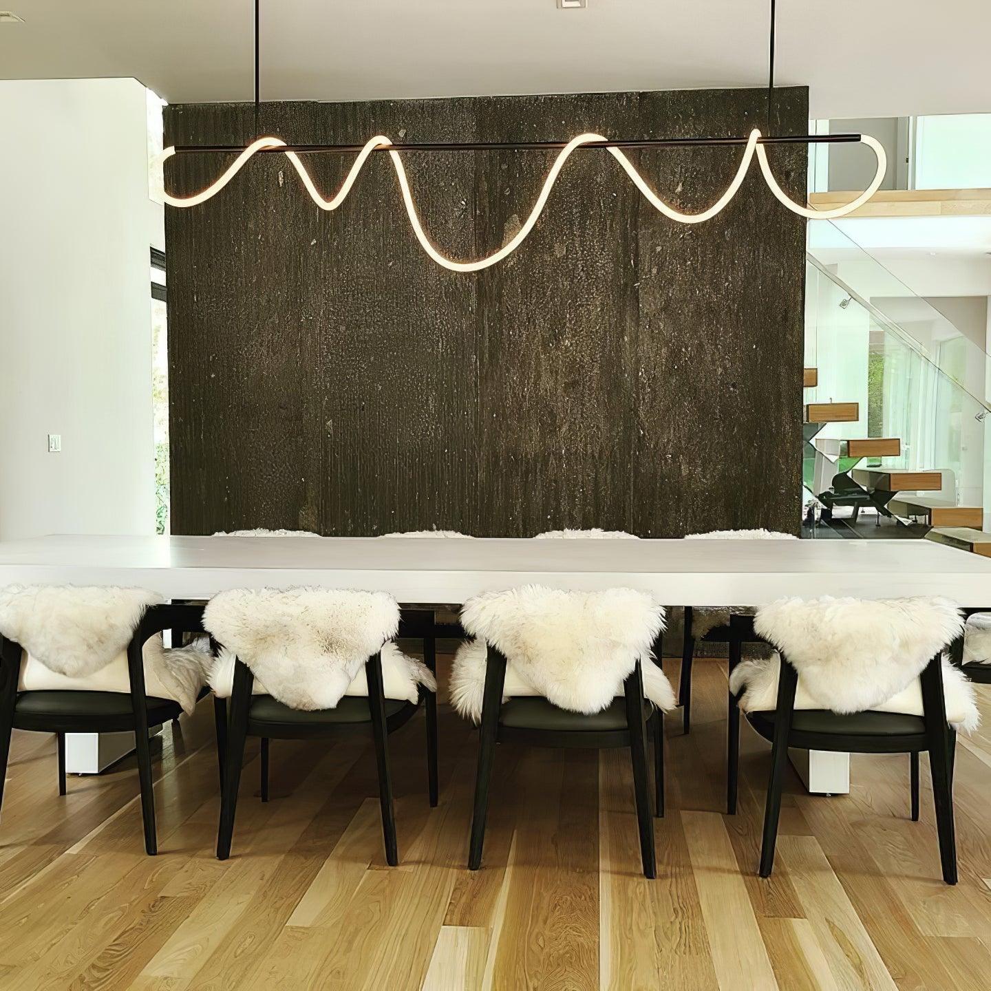 Lustra Kronleuchter Flexibles Silikon Kurve Modern Elegant-Letslighting