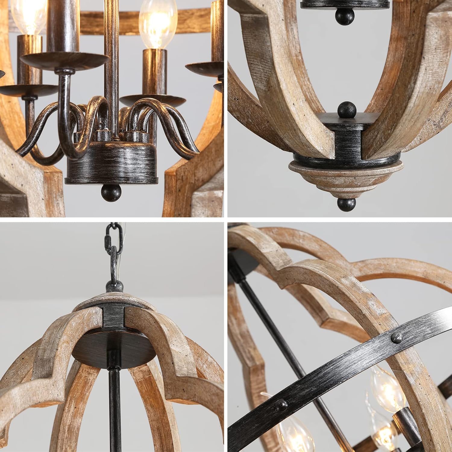 Cilorora Pendelleuchte Holz Vintage Industrial-Letslighting