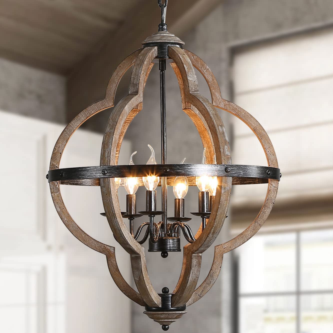 Cilorora Pendelleuchte Holz Vintage Industrial-Letslighting