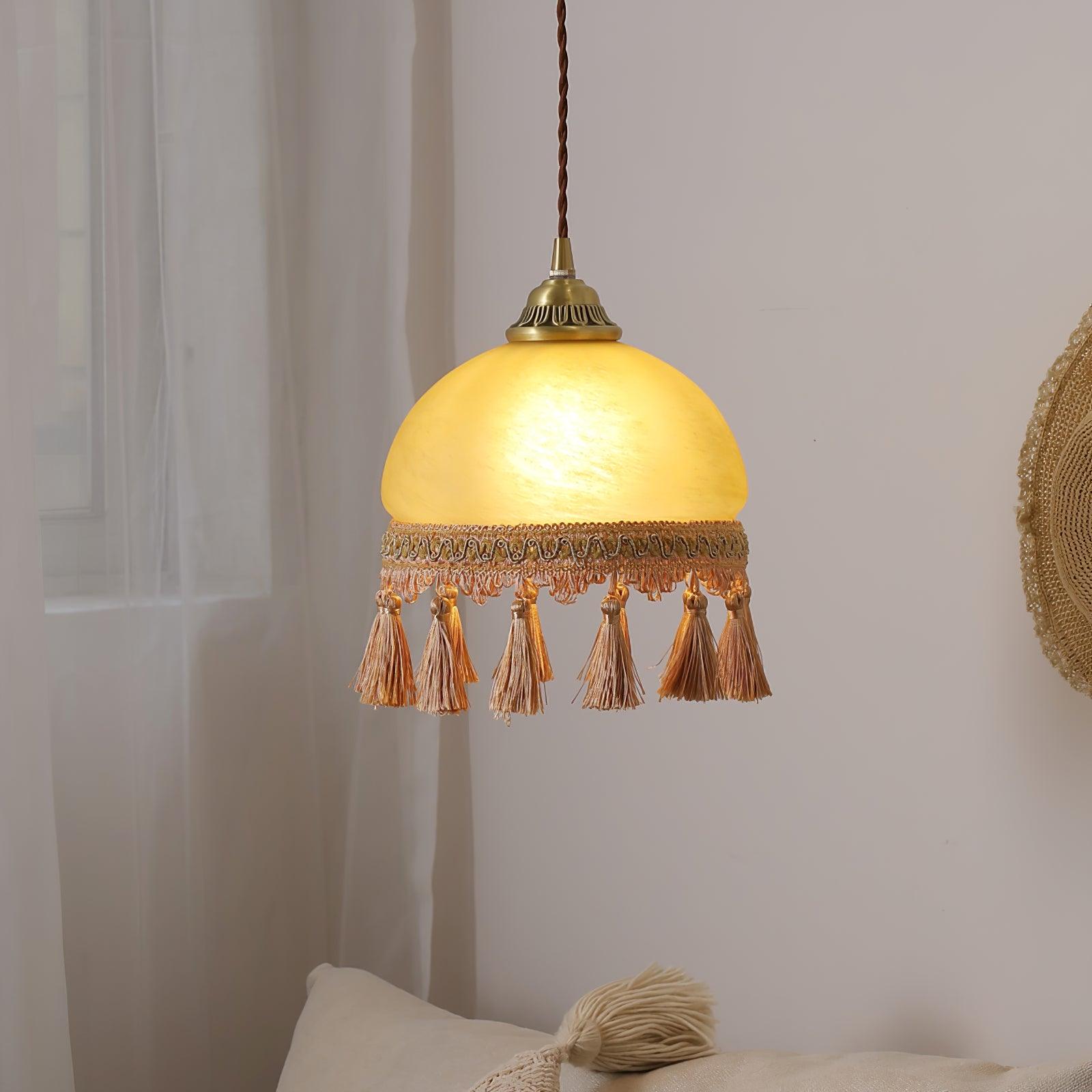 French Tassels Brass Pendant Light - Blowlighting