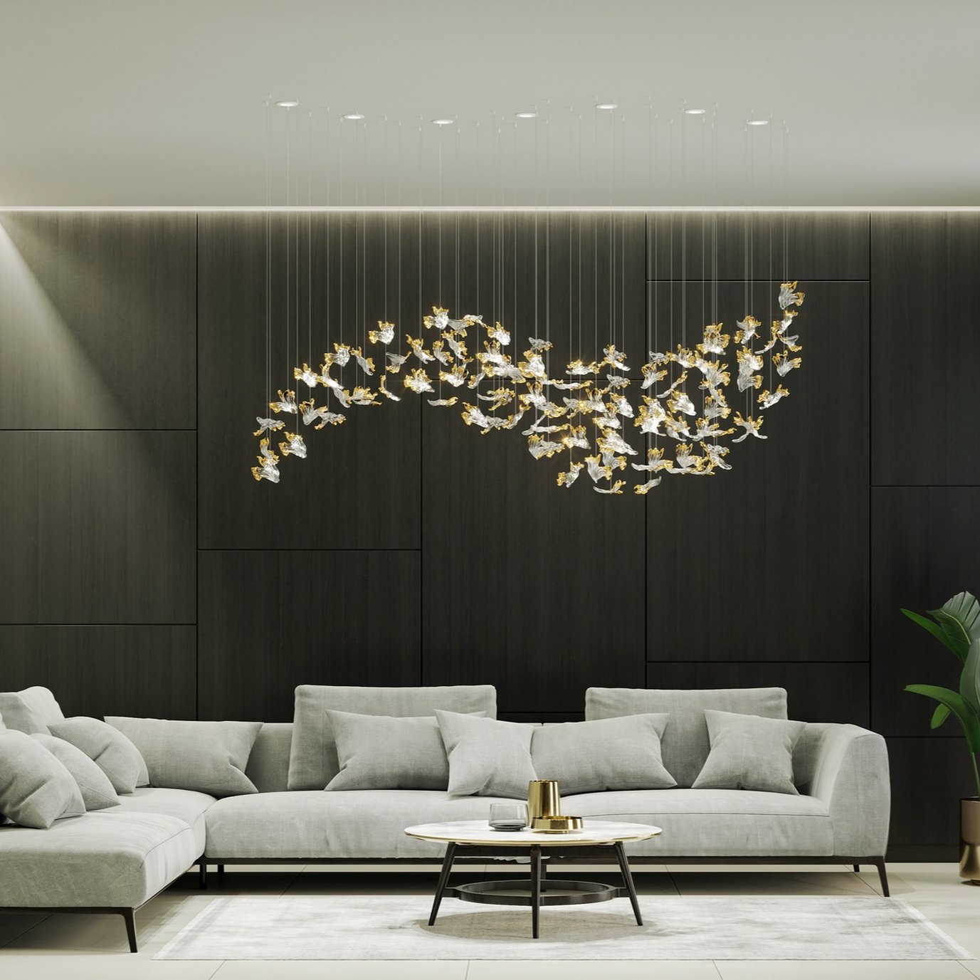 Citalora Kristallcluster-Kronleuchter-Letslighting