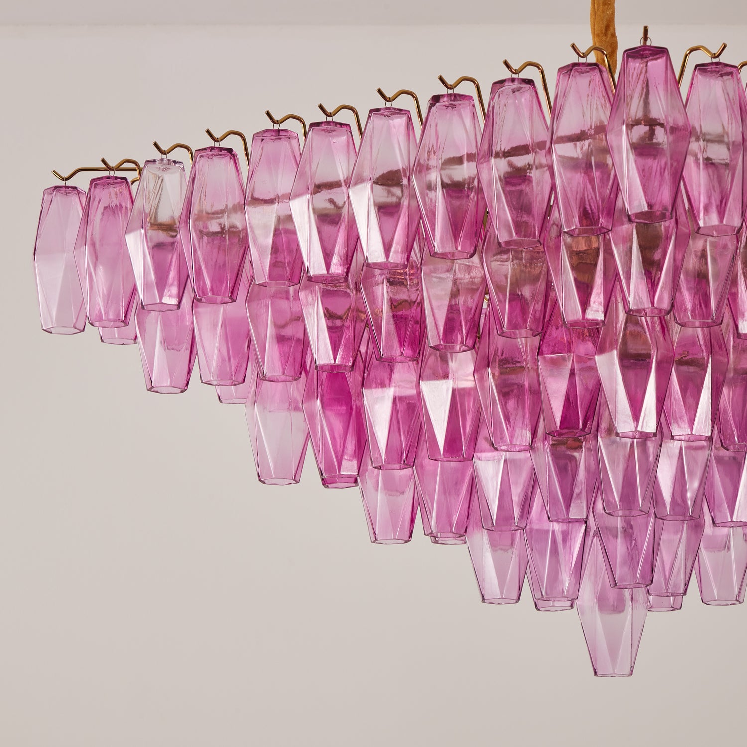 Aurora Chandelier Fuchsia Prism Inverted Pyramid - Neutralighting