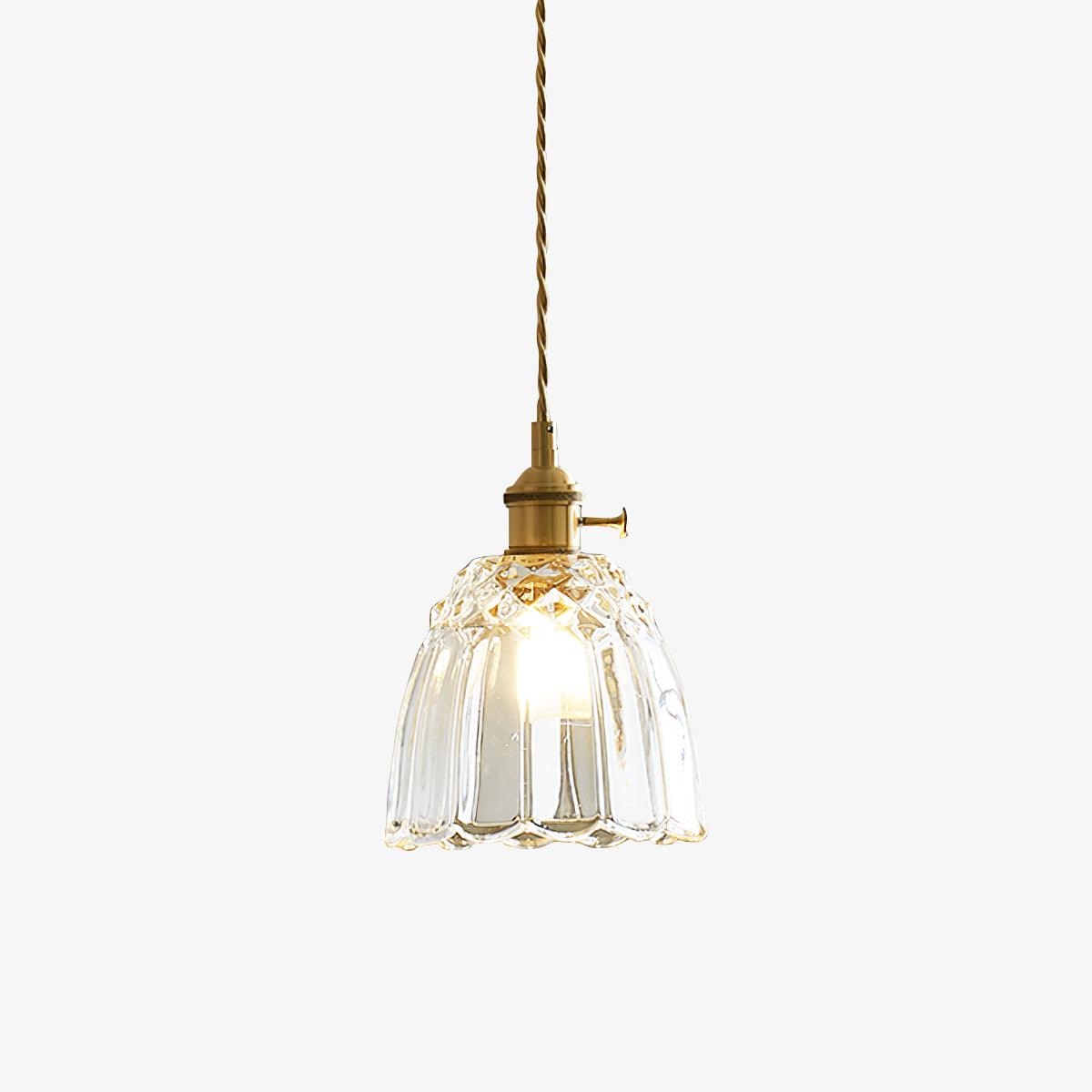 Nerithce Luxuriöse Pendelleuchte aus Messing und Glas-Letslighting