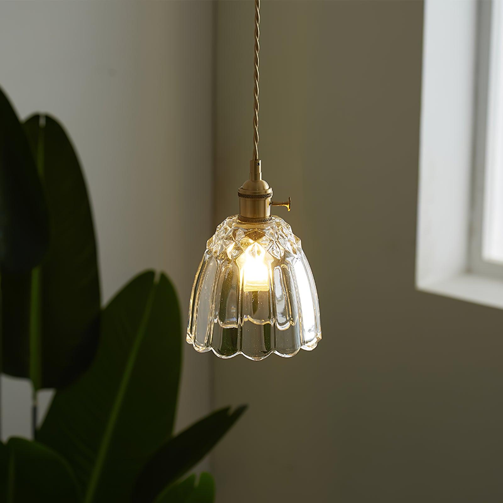 Nerithce Luxuriöse Pendelleuchte aus Messing und Glas-Letslighting