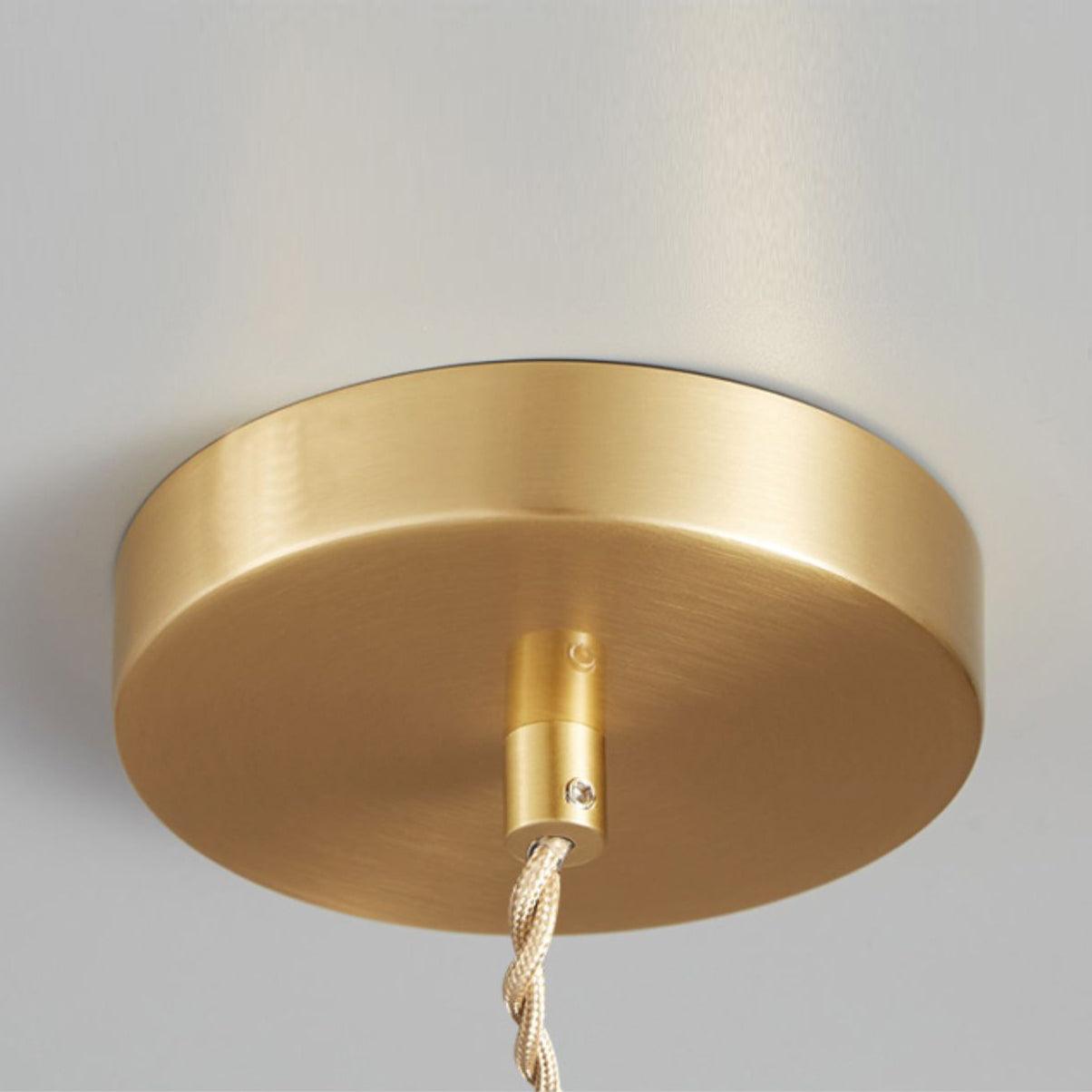 Nerithce Luxuriöse Pendelleuchte aus Messing und Glas-Letslighting
