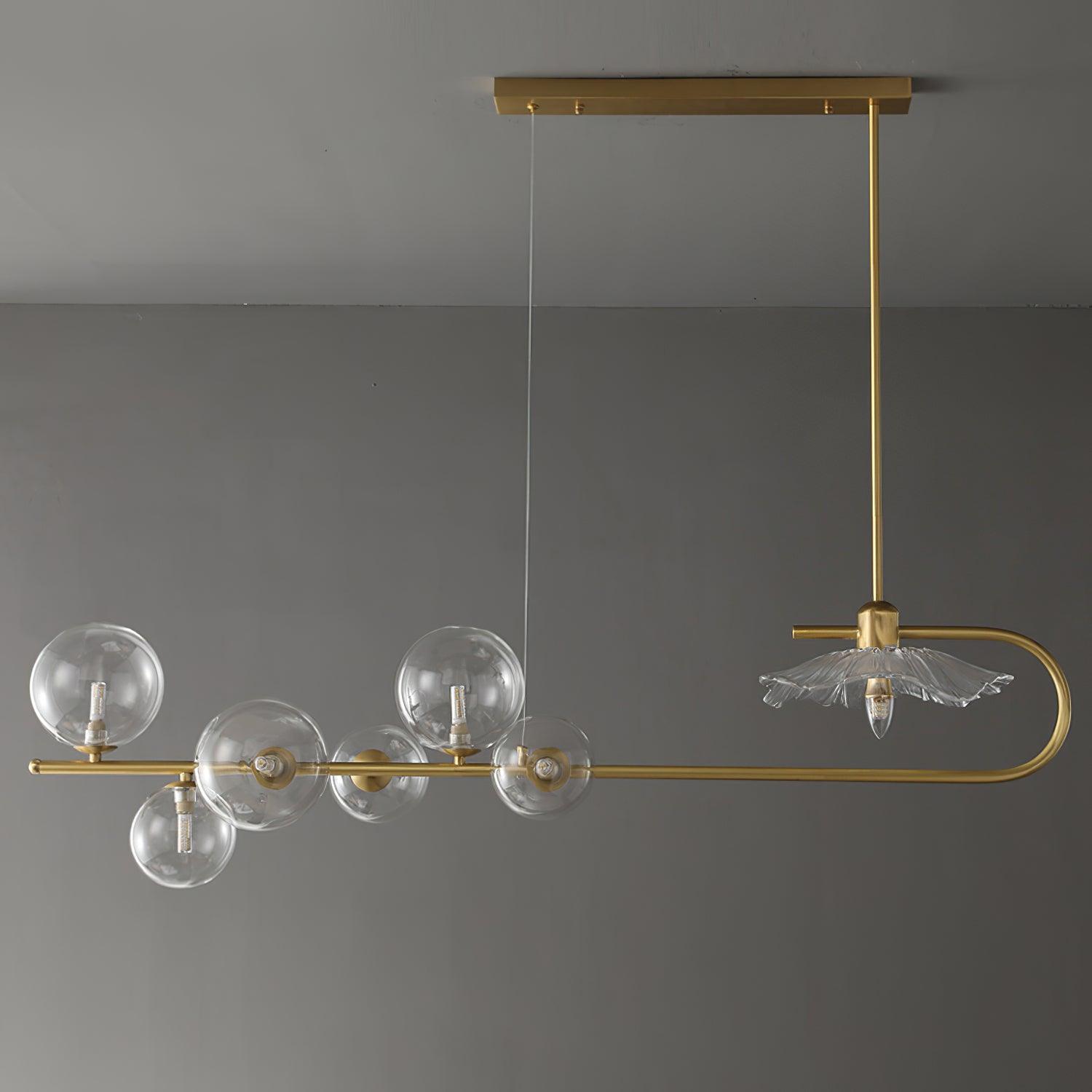 Lustra Pendelleuchte Gold Glas Messing-Letslighting