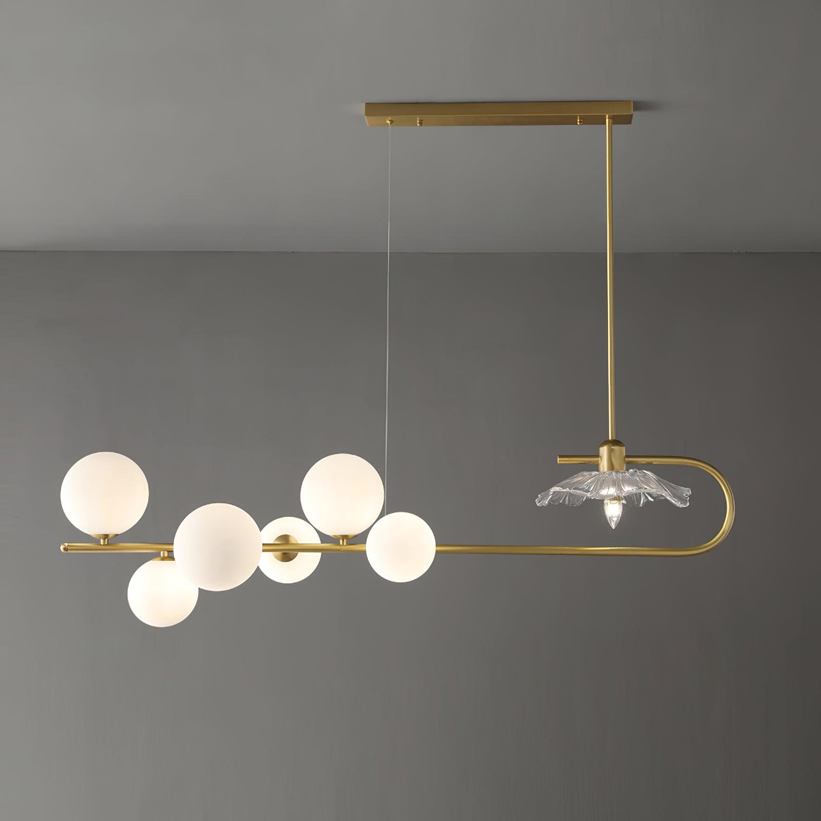 Lustra Pendelleuchte Gold Glas Messing-Letslighting