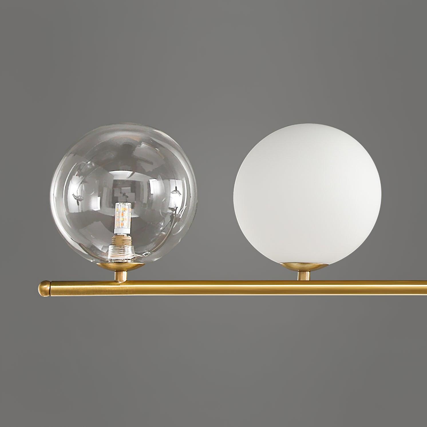 Lustra Pendelleuchte Gold Glas Messing-Letslighting