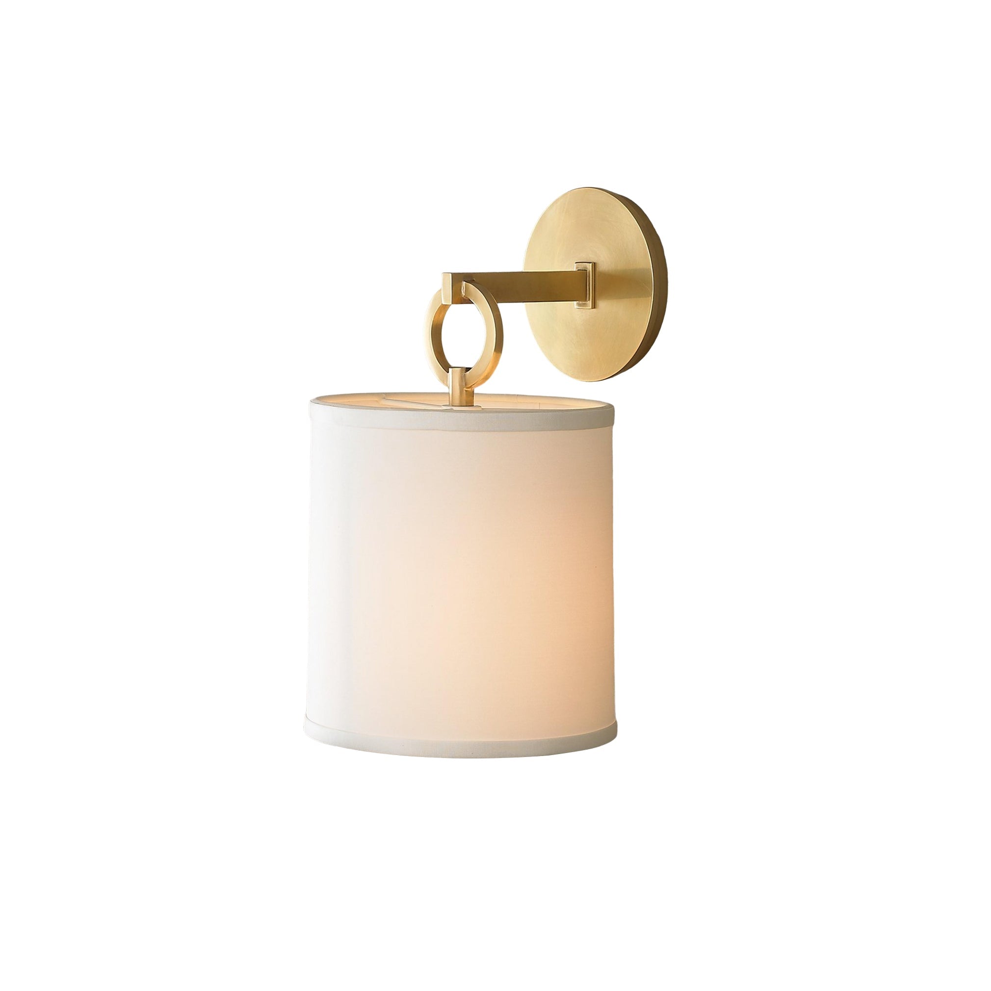 Cotheor Kreis Messing Stoff Wandleuchte-Letslighting