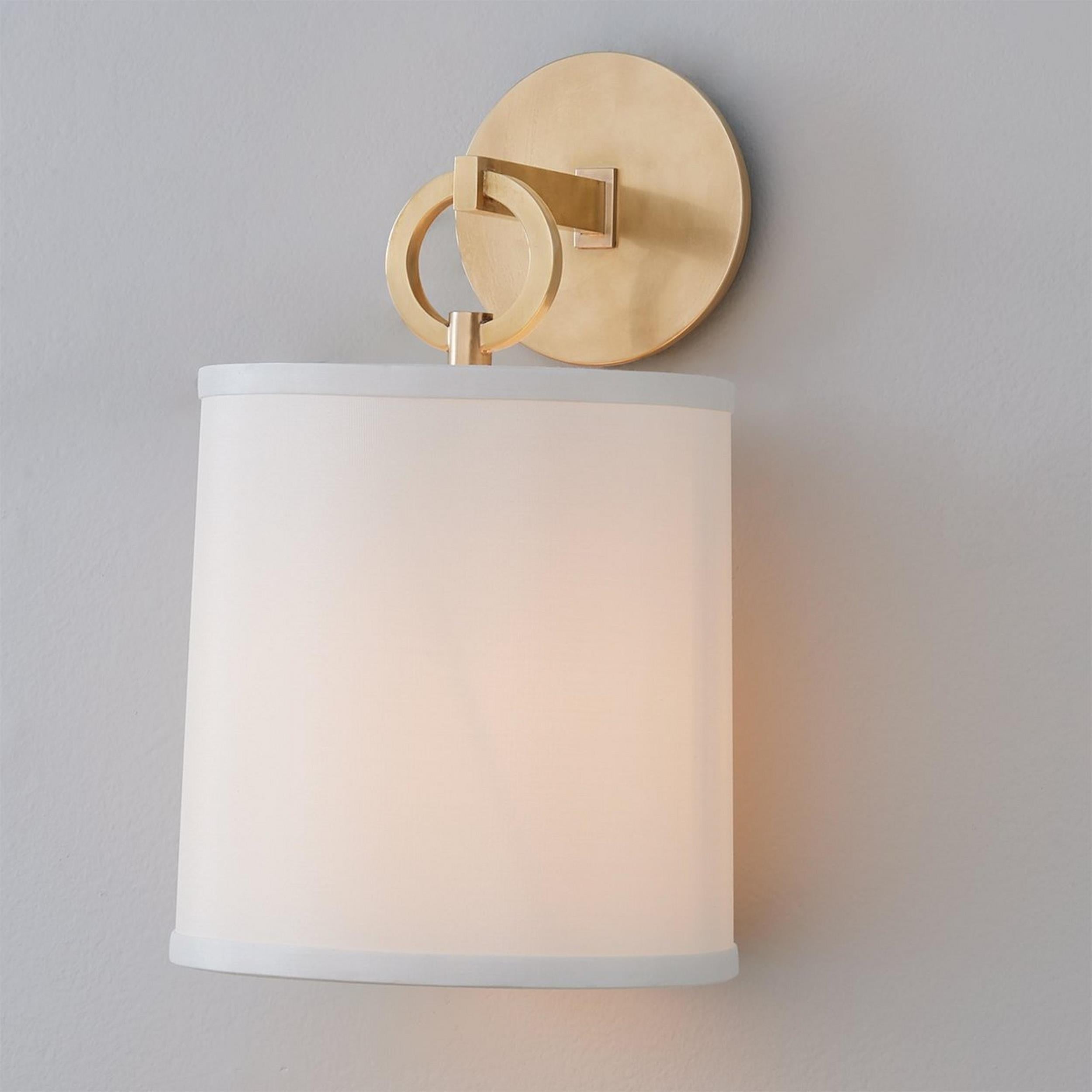 Cotheor Kreis Messing Stoff Wandleuchte-Letslighting