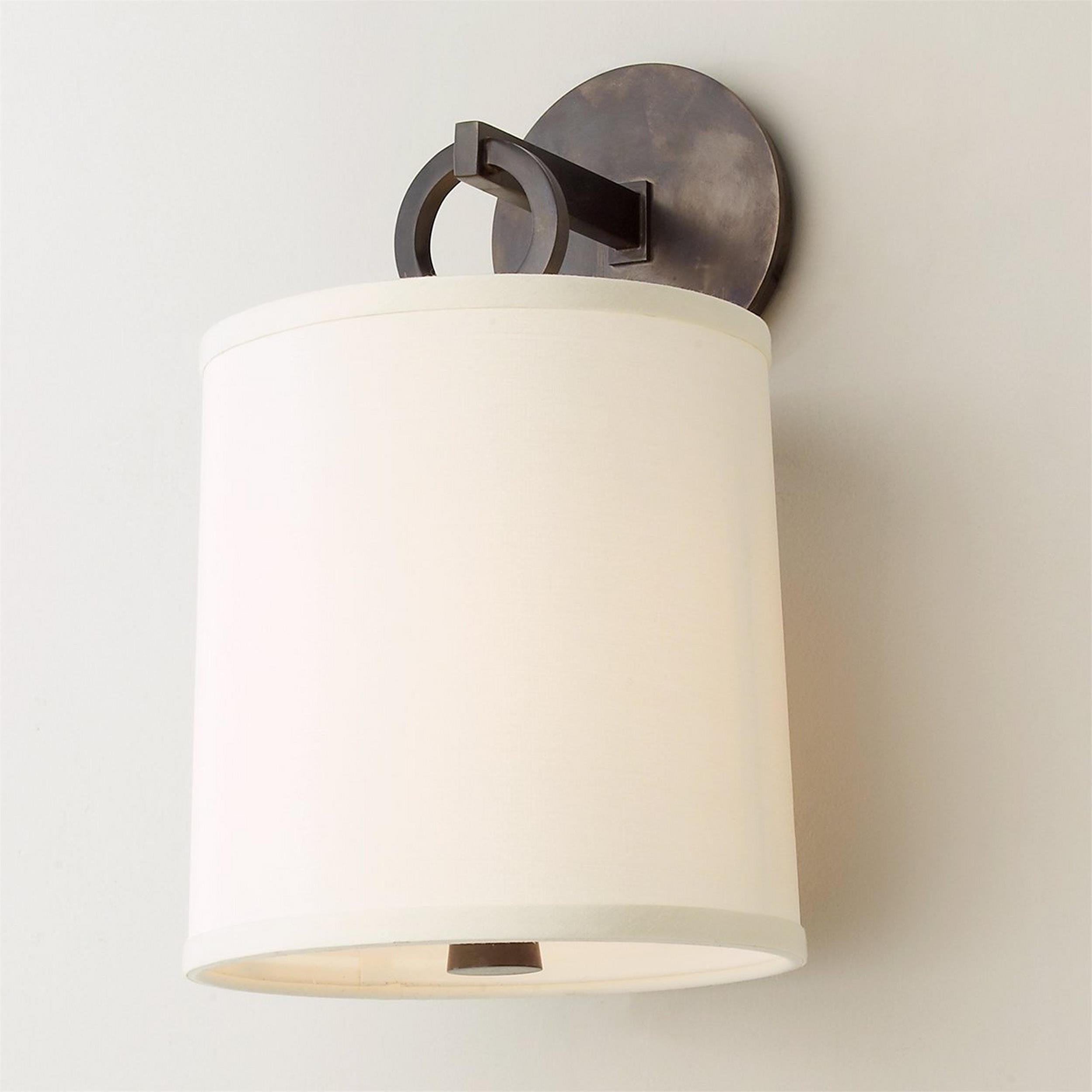 Cotheor Kreis Messing Stoff Wandleuchte-Letslighting