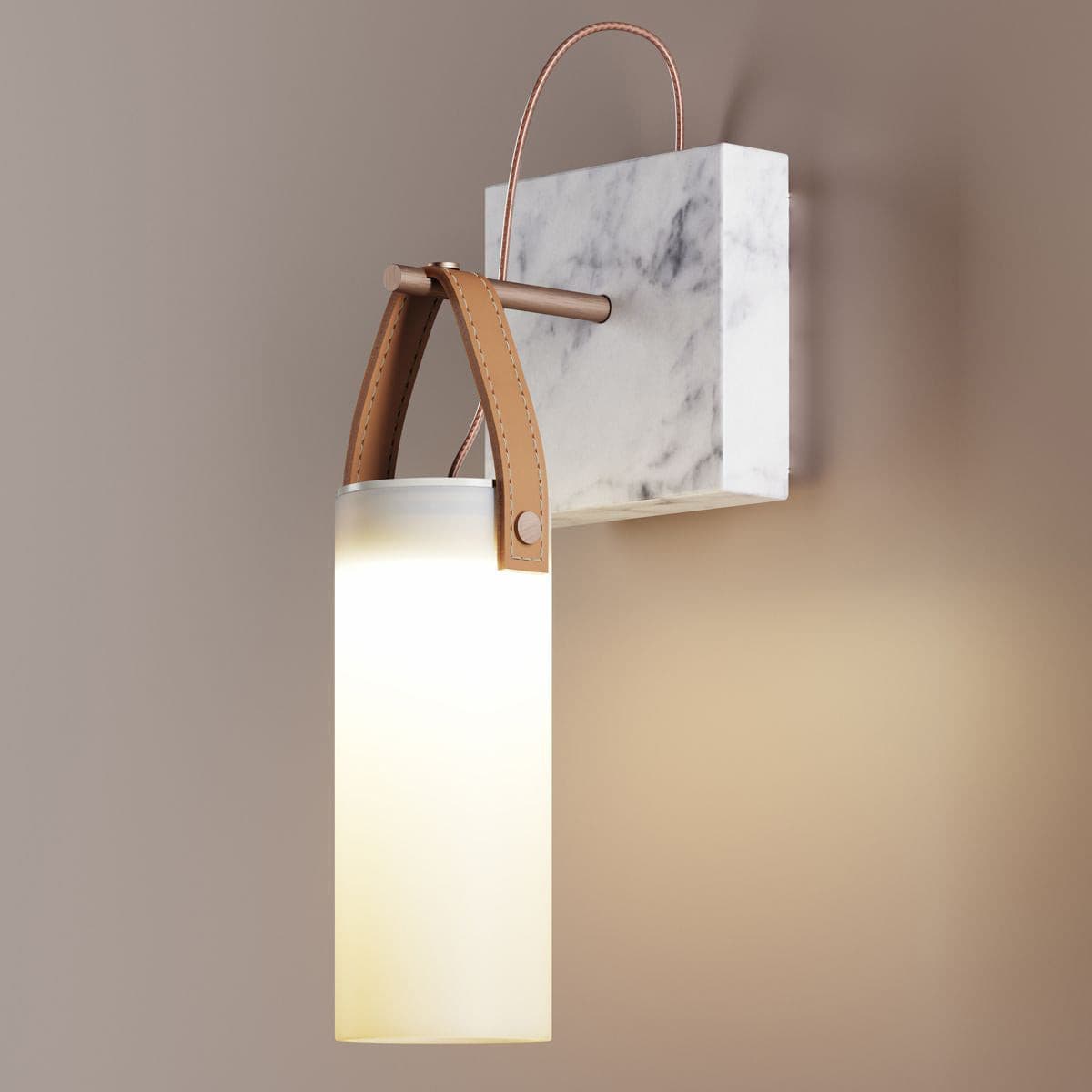 Zerinen Modern Minimalist Marble Glass Wall Lamp - Letslighting