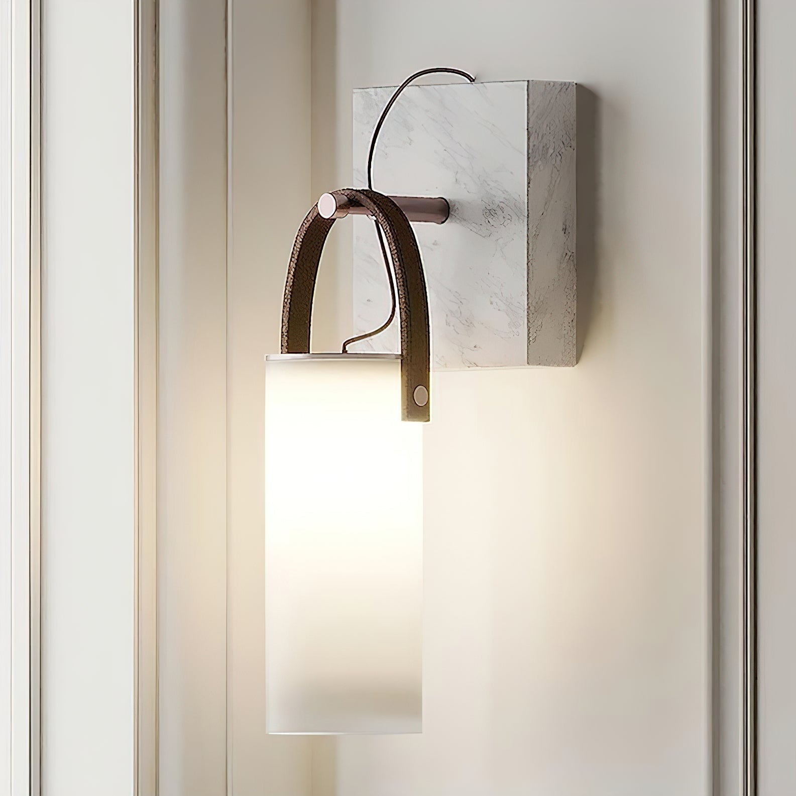 Zerinen Modern Minimalist Marble Glass Wall Lamp - Letslighting