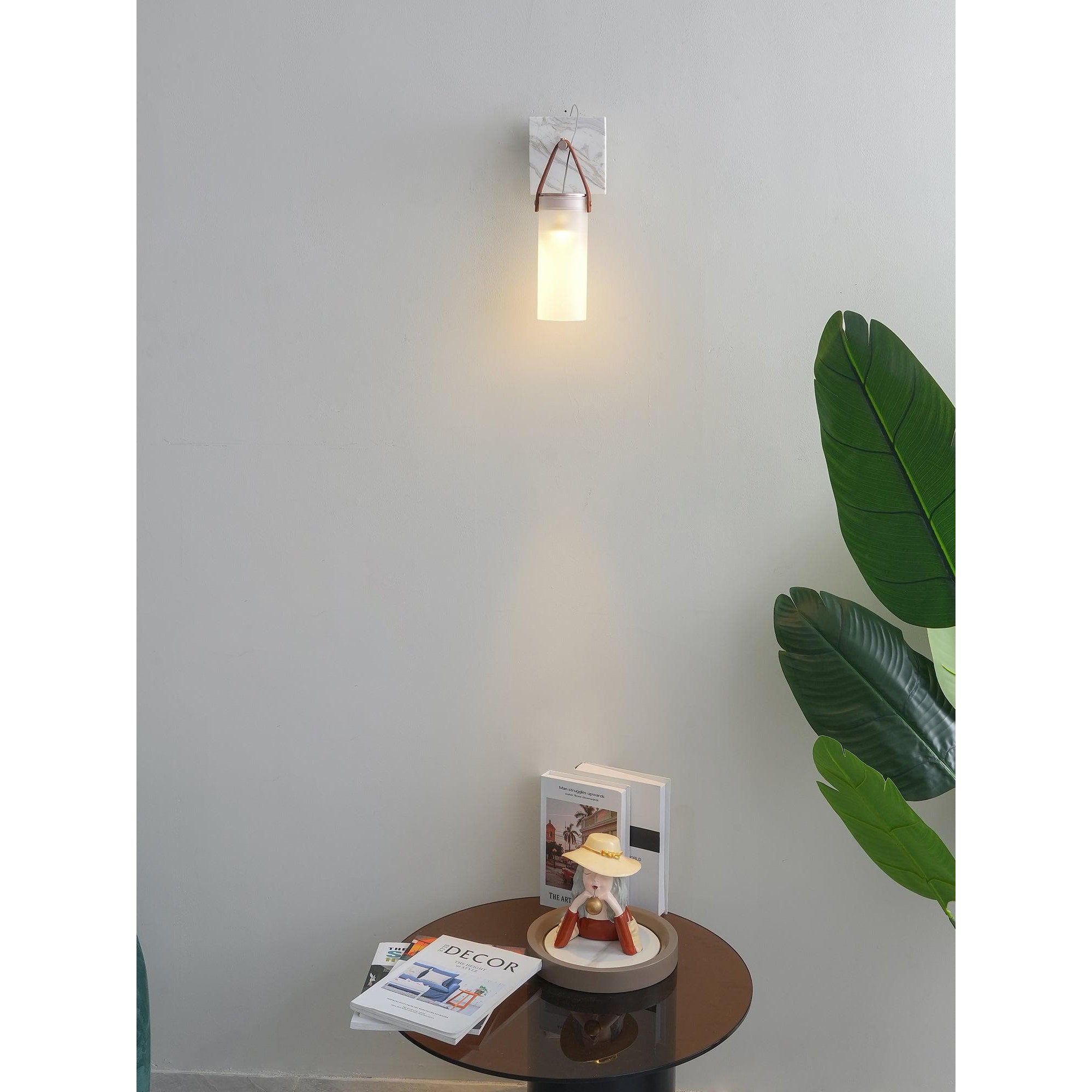 Zerinen Modern Minimalist Marble Glass Wall Lamp - Letslighting