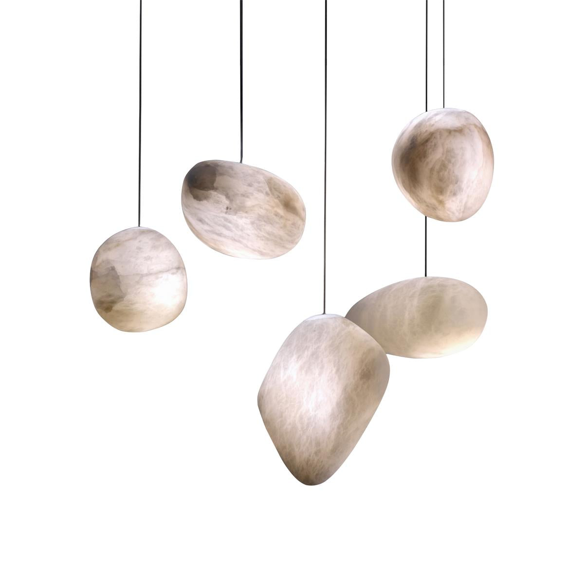 Codoriel Modern Minimalist Brass Alabaster Pendant Light - Letslighting