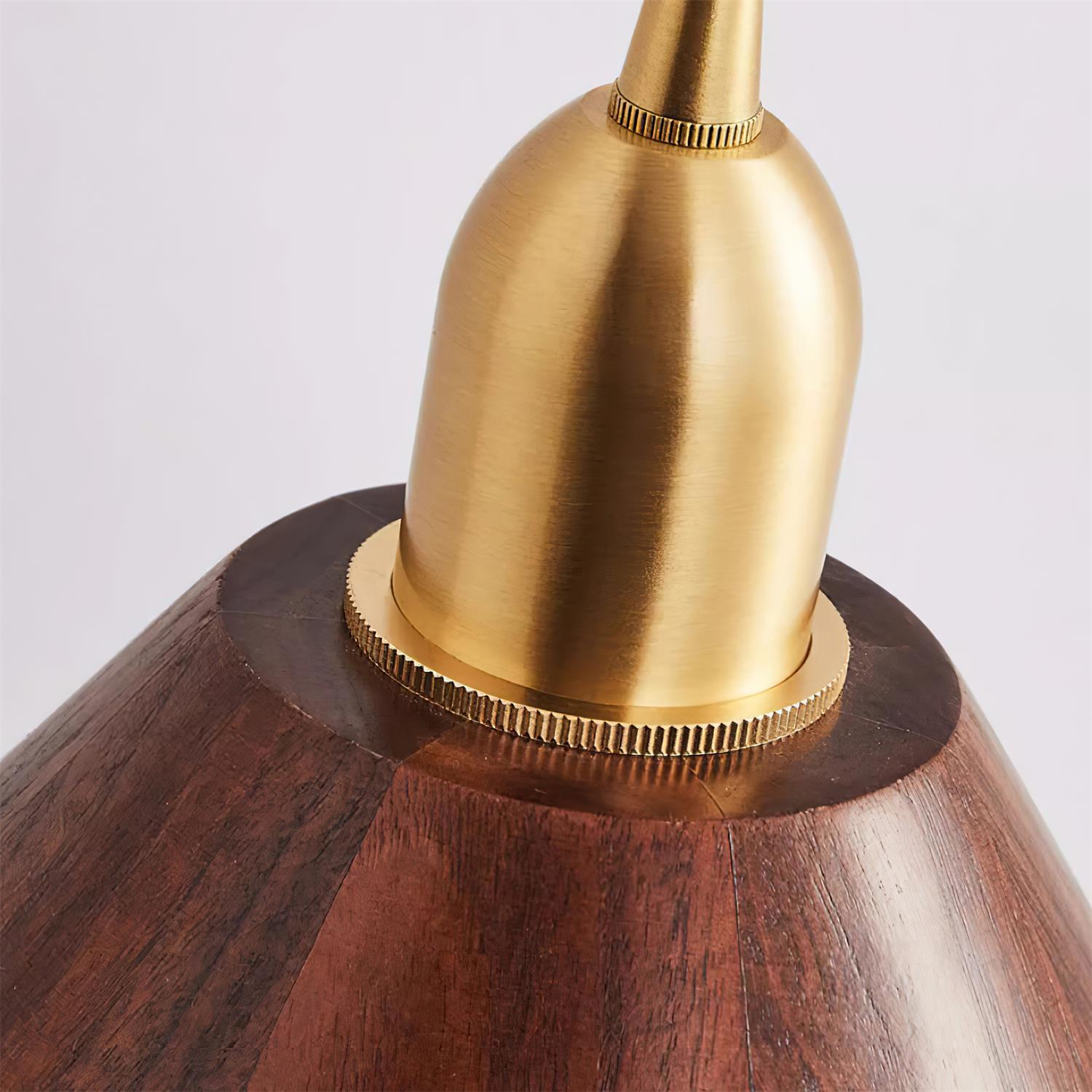 Tatum Minimalistische Pendelleuchte aus Holz und Messing-Letslighting