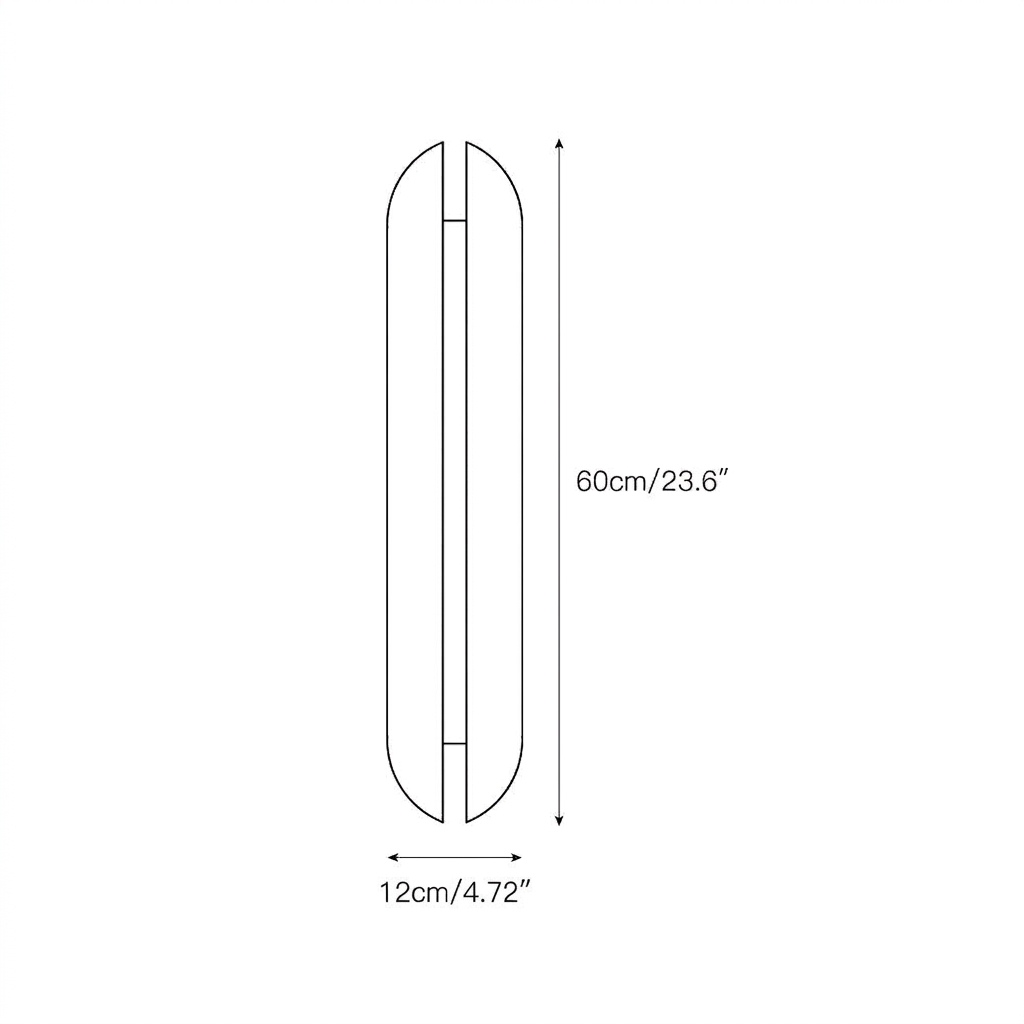 Aare Natürliche Edelstahl-Wandleuchte