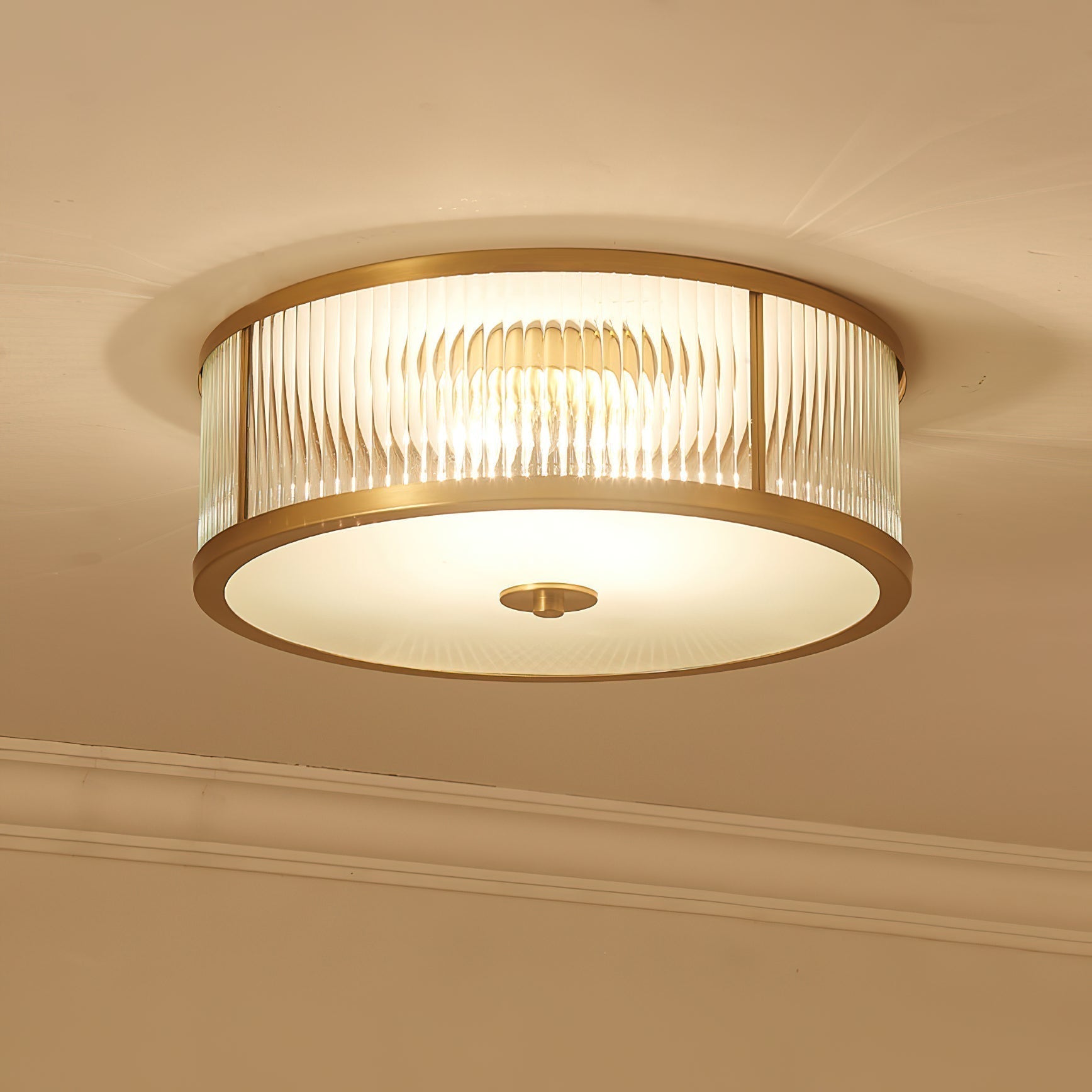 Avvynila Messing Glas Modern Minimalistisch Deckenleuchte-Letslighting
