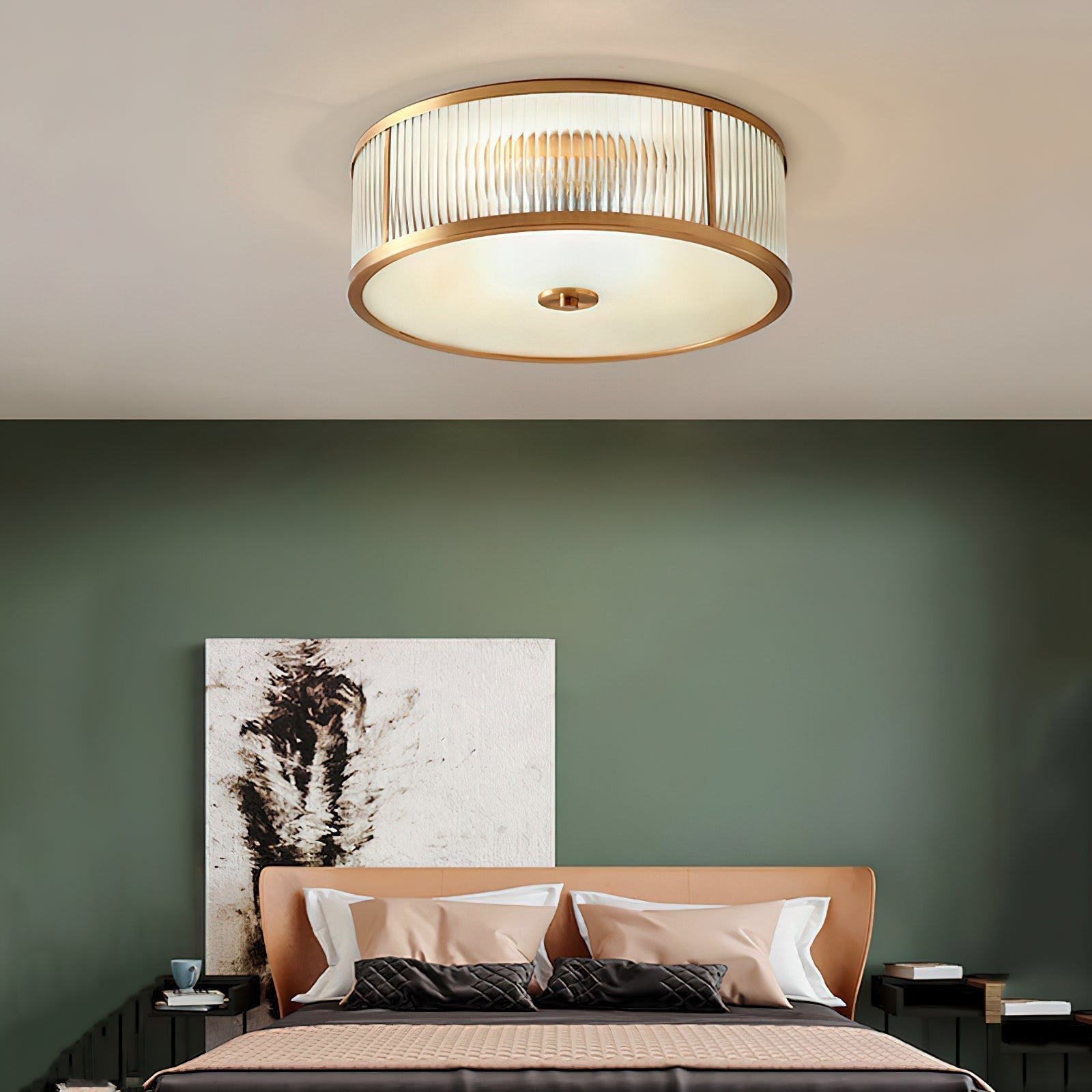 Avvynila Messing Glas Modern Minimalistisch Deckenleuchte-Letslighting