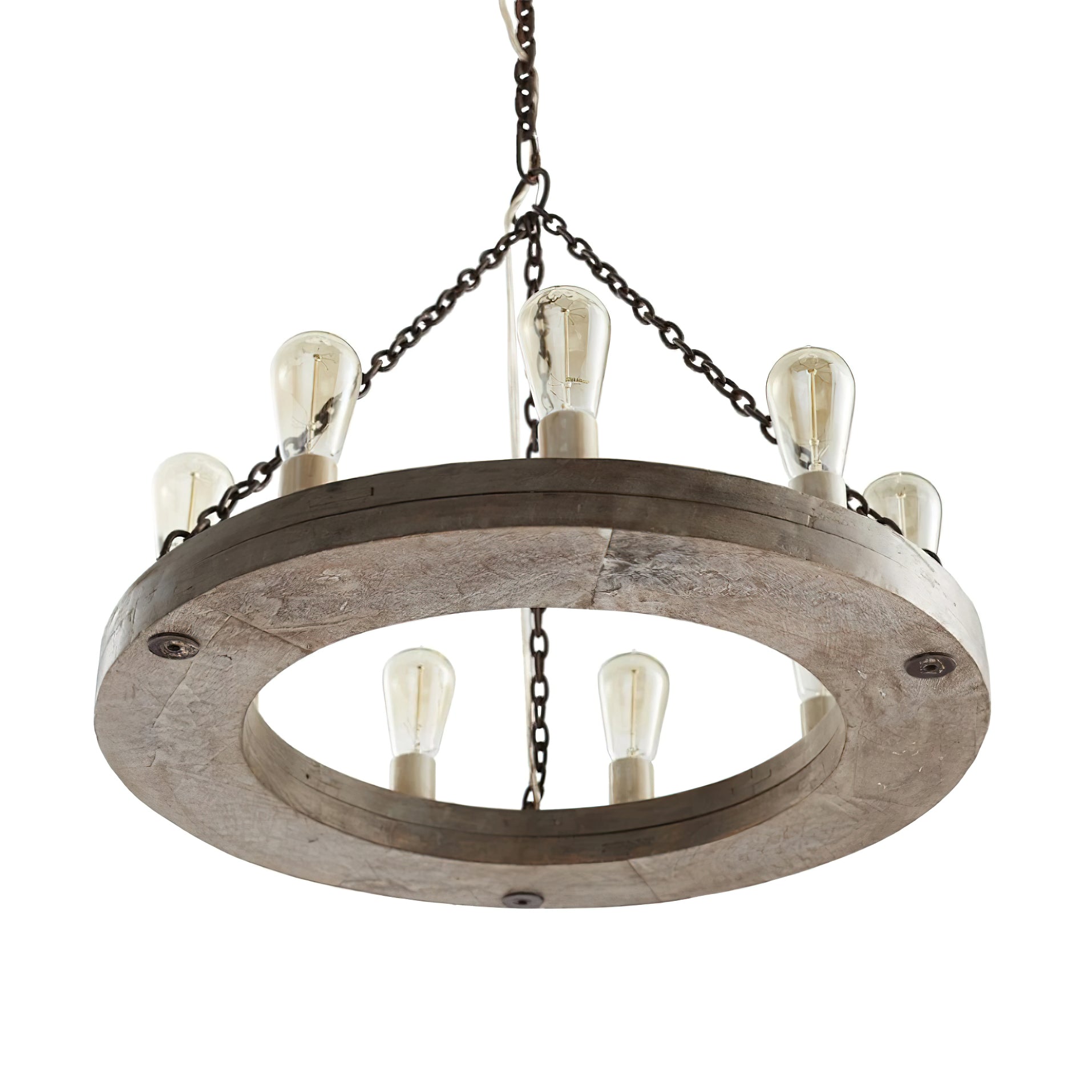 Armirila Vintage Industrieller Holz-Kronleuchter-Letslighting