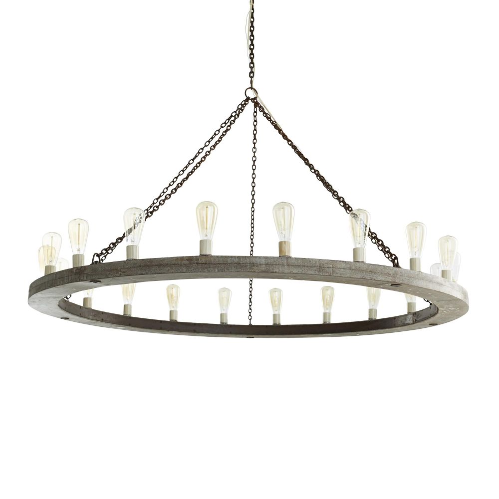 Armirila Vintage Industrieller Holz-Kronleuchter-Letslighting