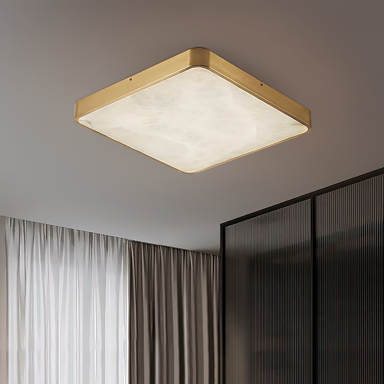 Uzoror Modern Minimalist Recessed Alabaster Ceiling Light - Letslighting