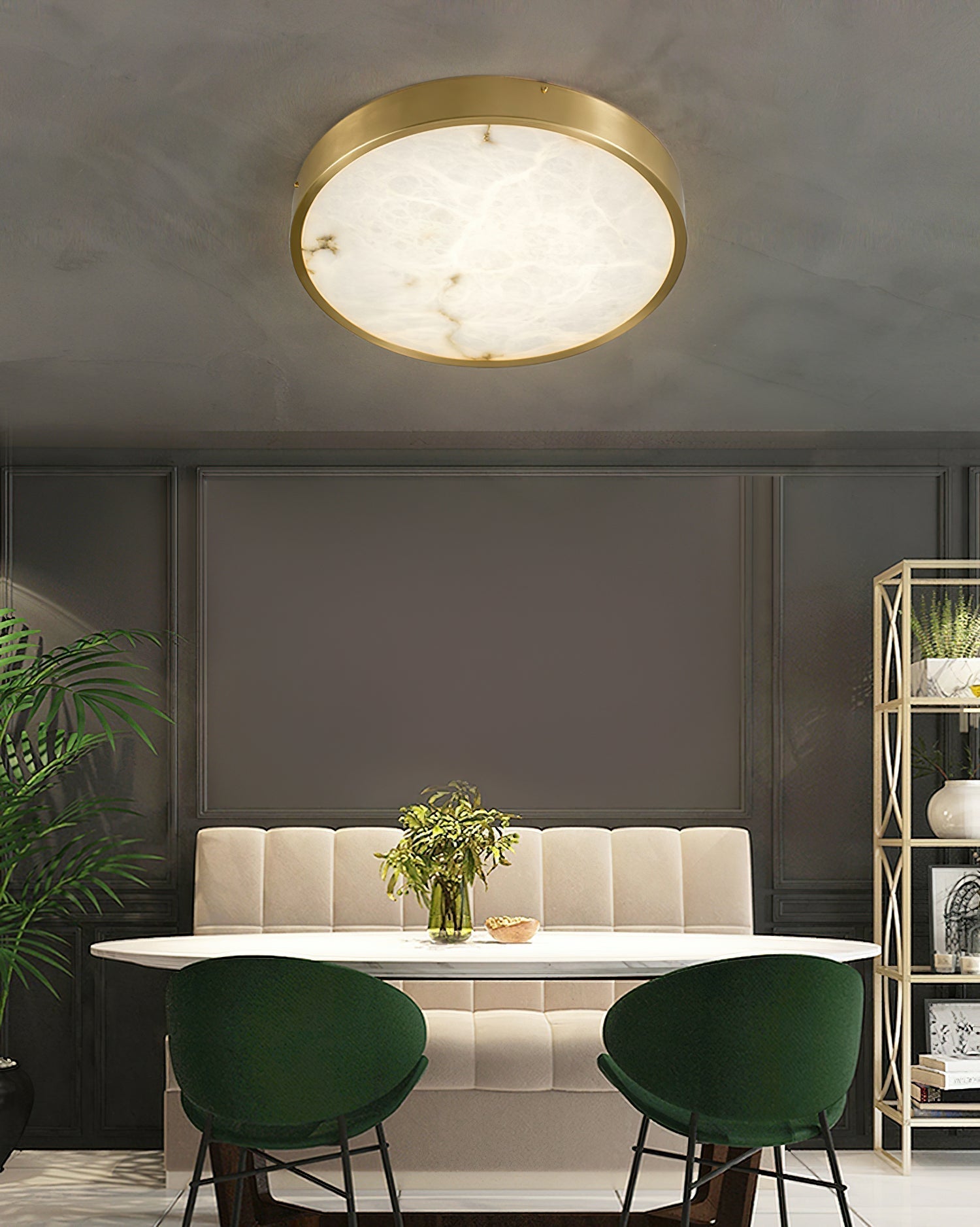 Uzoror Modern Minimalist Recessed Alabaster Ceiling Light - Letslighting