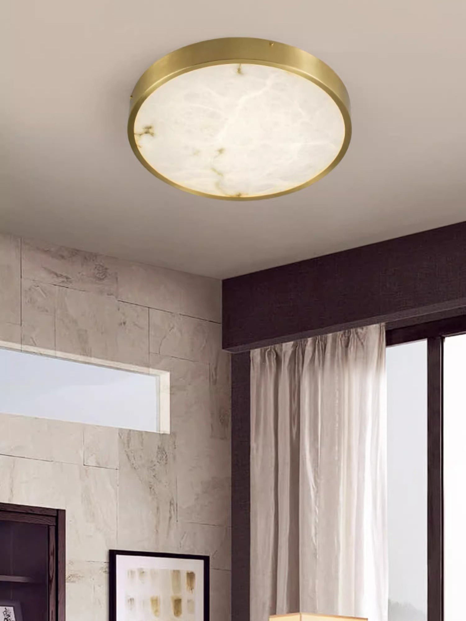Uzoror Modern Minimalist Recessed Alabaster Ceiling Light - Letslighting