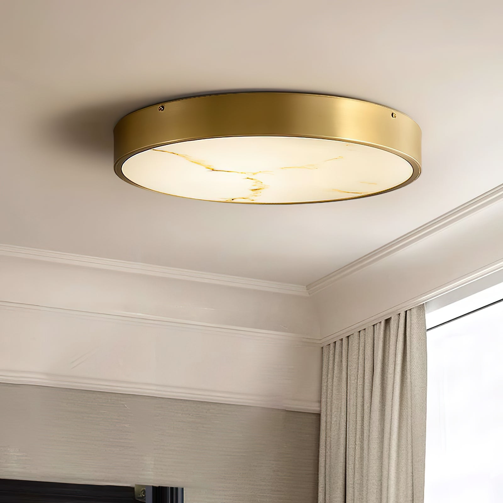 Uzoror Modern Minimalist Recessed Alabaster Ceiling Light - Letslighting