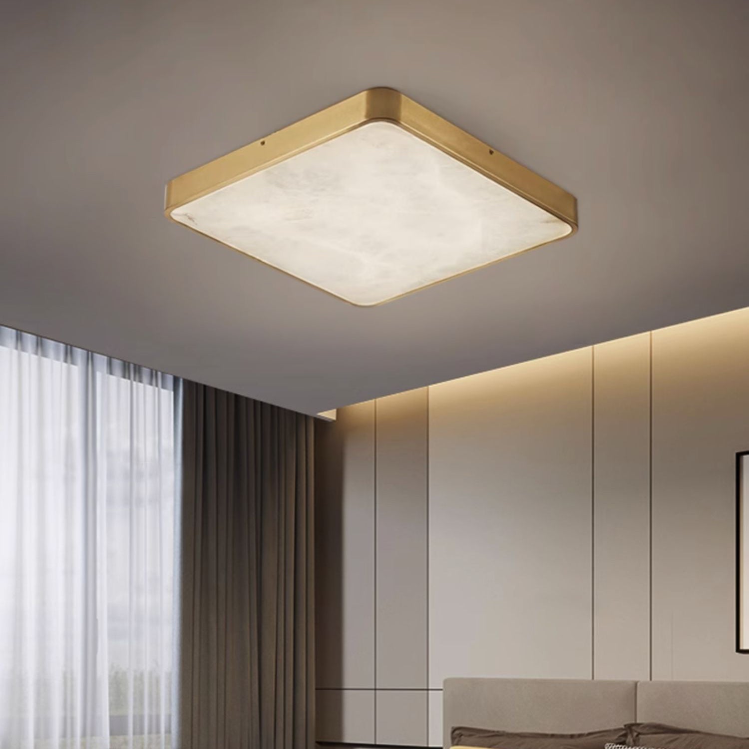 Uzoror Modern Minimalist Recessed Alabaster Ceiling Light - Letslighting