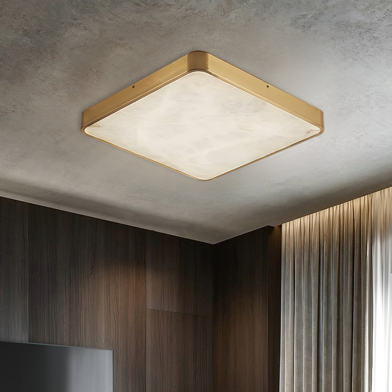 Uzoror Modern Minimalist Recessed Alabaster Ceiling Light - Letslighting