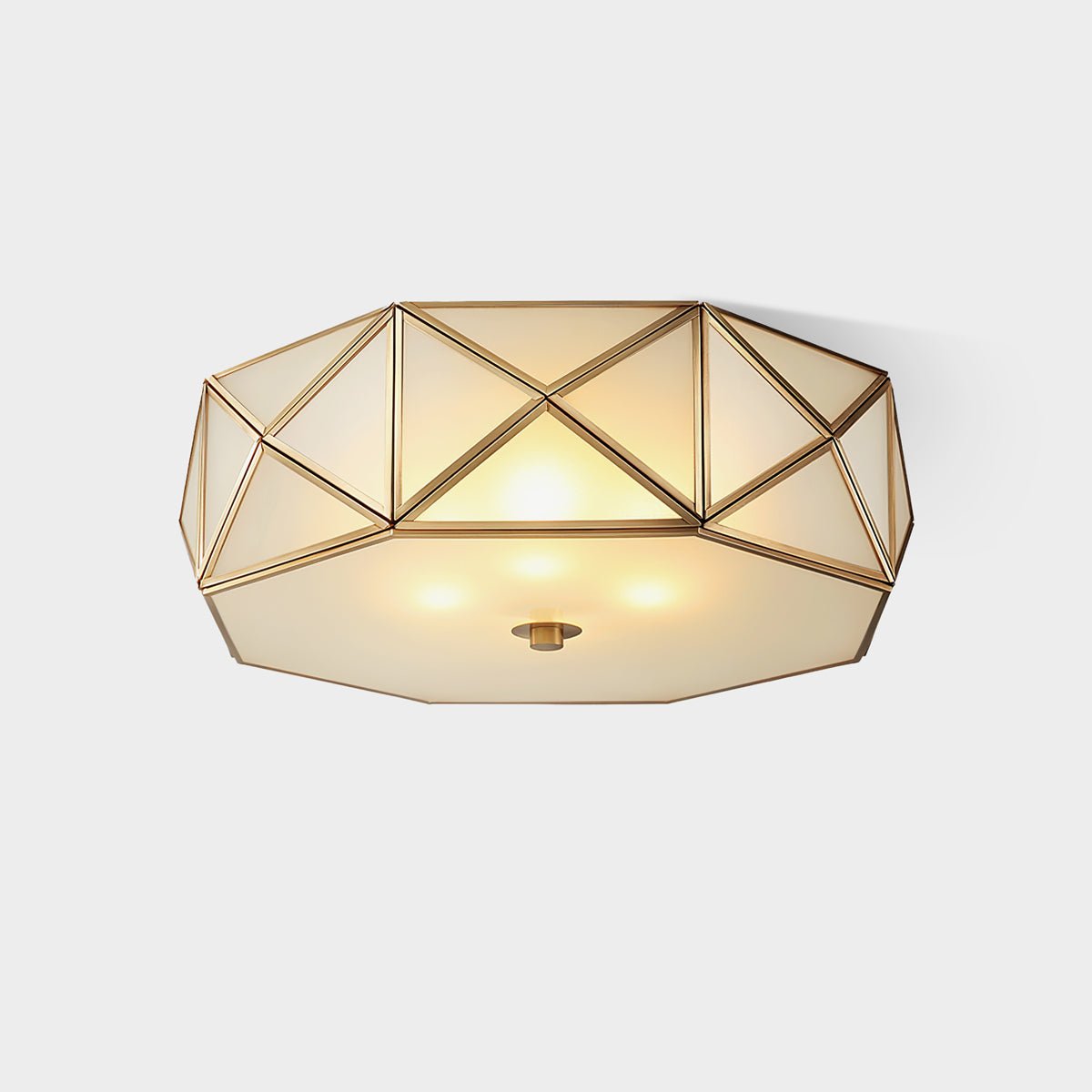 Coloreth Geometrisch Geformt Messing Glas Einbau Deckenleuchte-Letslighting