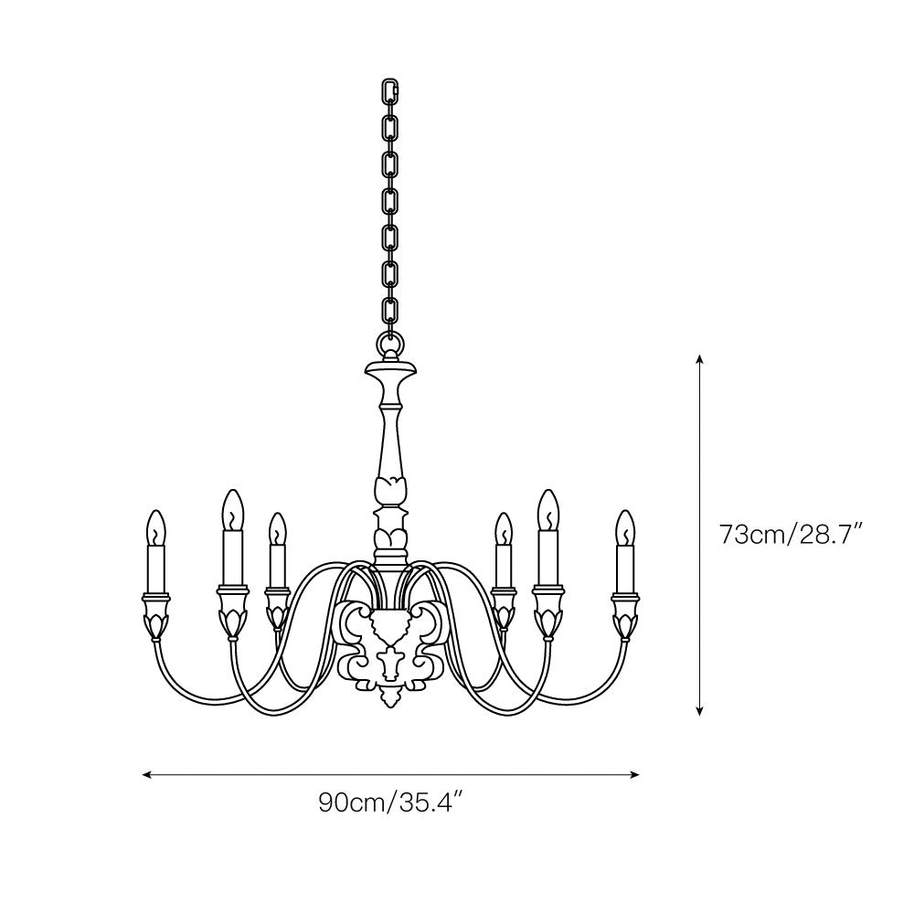 Geovanna Vintage Industrie Massiver Kronleuchter-Letslighting