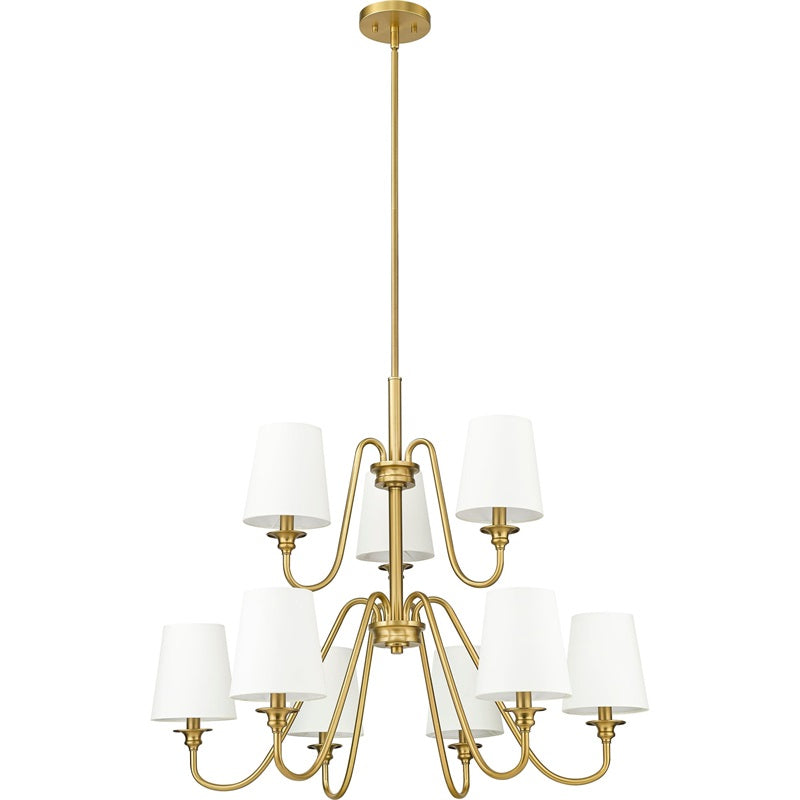 Vavenus Vintage Industrial Brass Fabric Chandelier - Letslighting