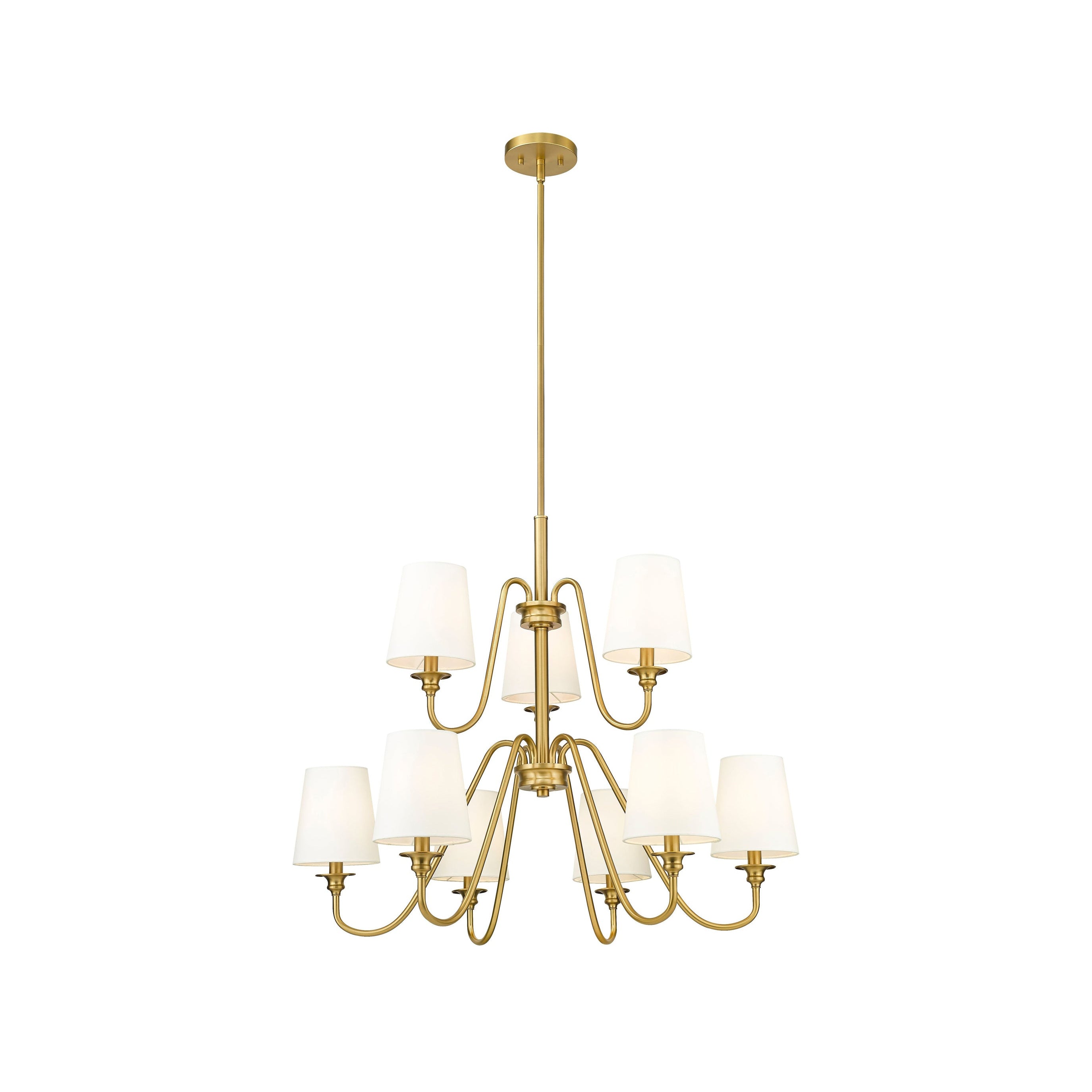 Vavenus Vintage Industrial Brass Fabric Chandelier - Letslighting