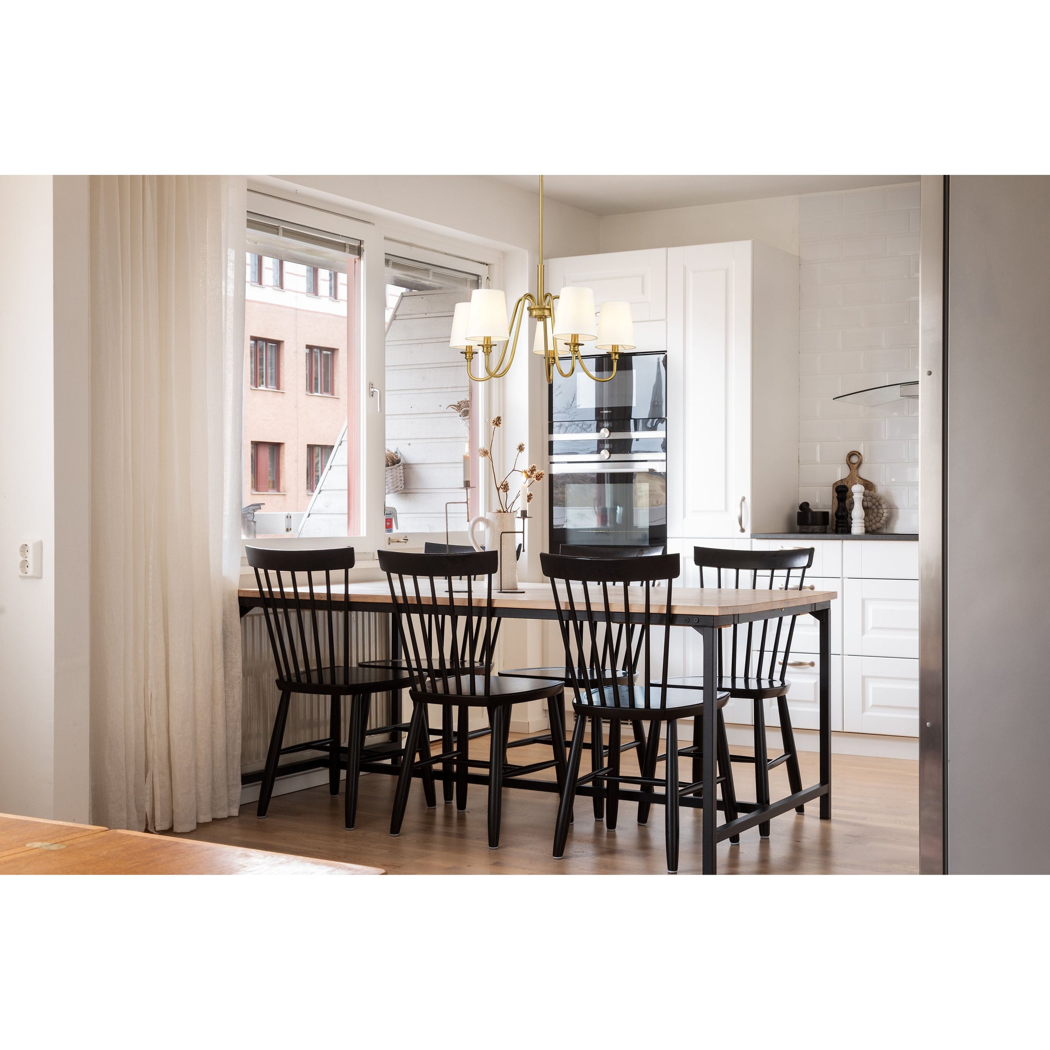 Vavenus Vintage Industrial Brass Fabric Chandelier - Letslighting