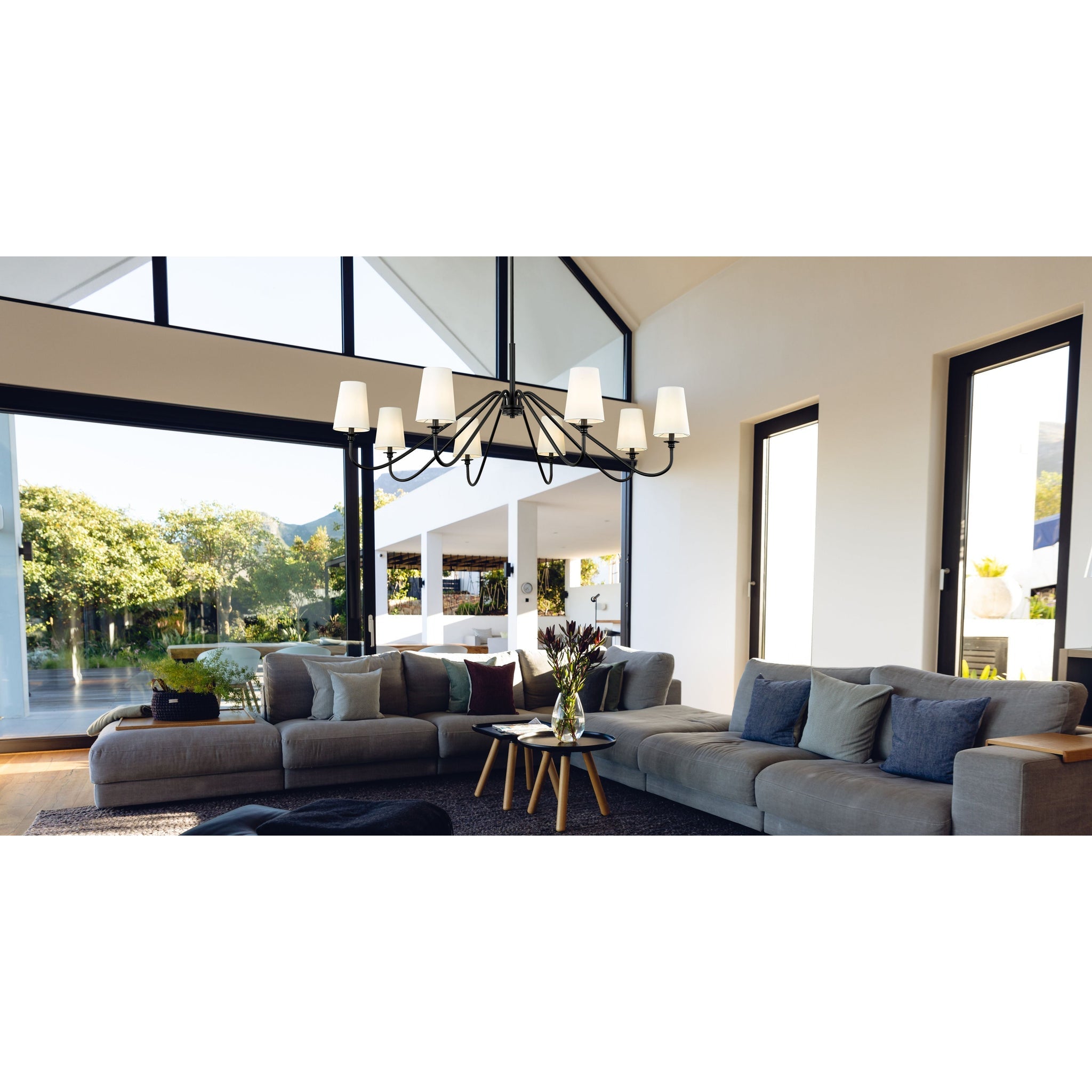 Vavenus Vintage Industrial Brass Fabric Chandelier - Letslighting