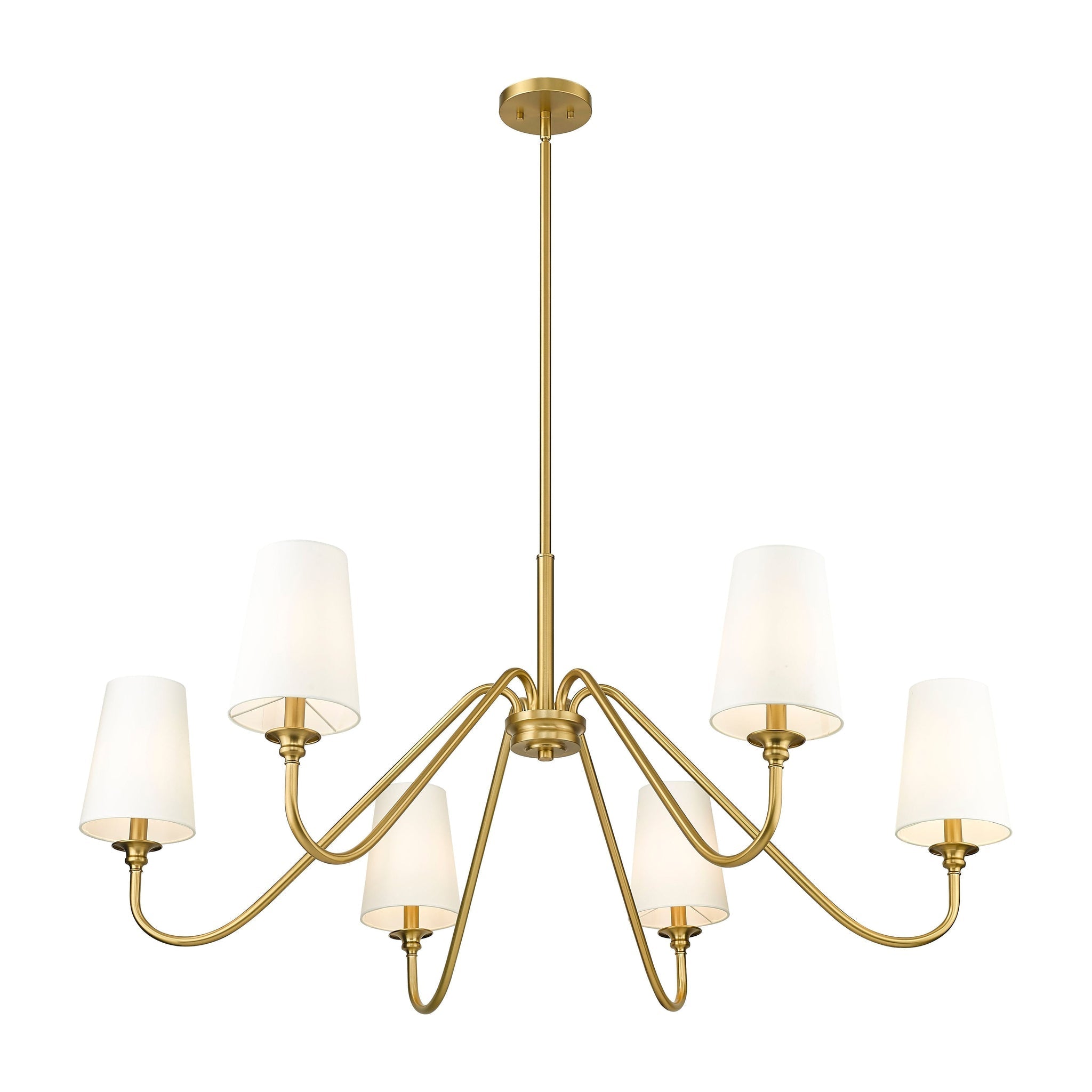Vavenus Vintage Industrial Brass Fabric Chandelier - Letslighting