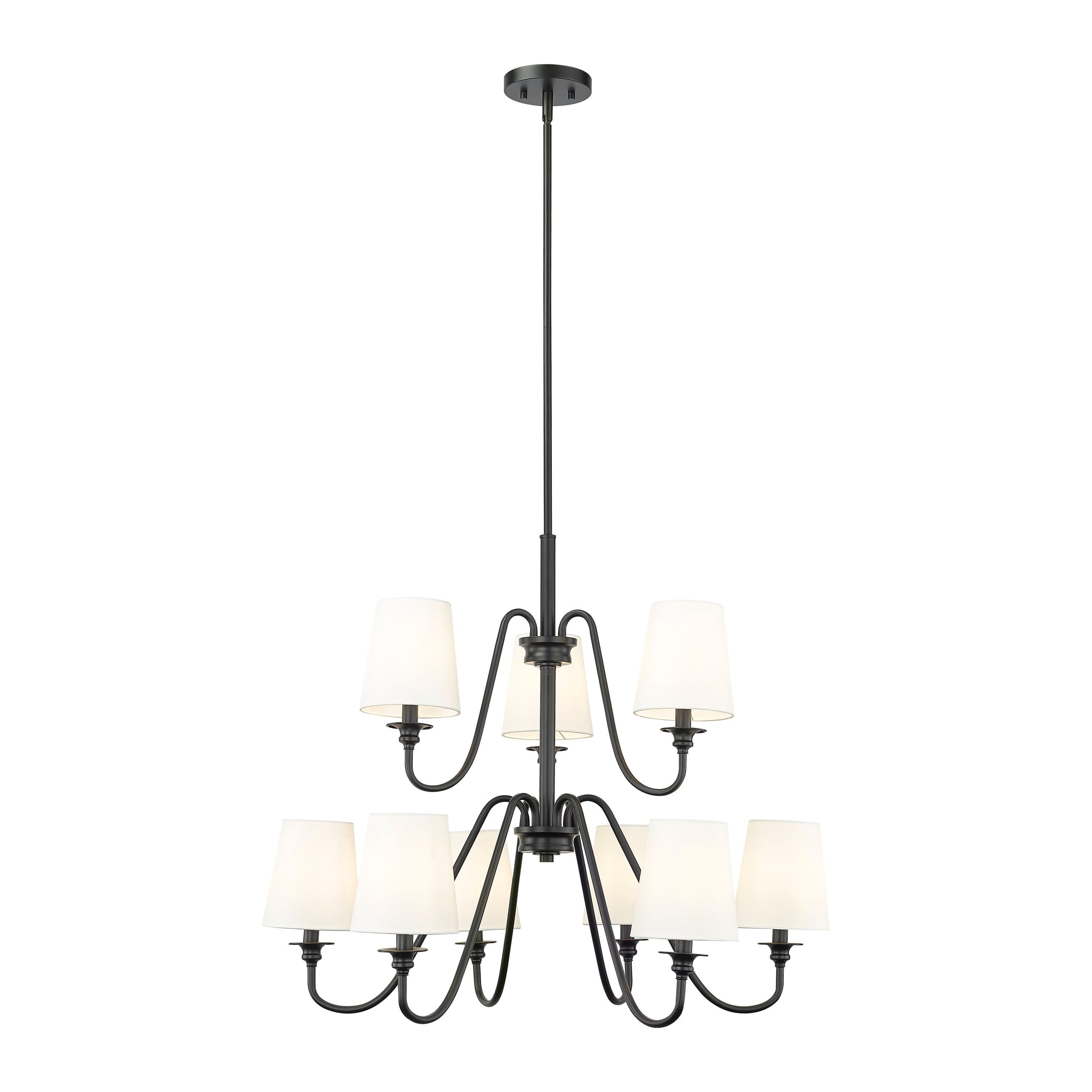 Vavenus Vintage Industrial Brass Fabric Chandelier - Letslighting