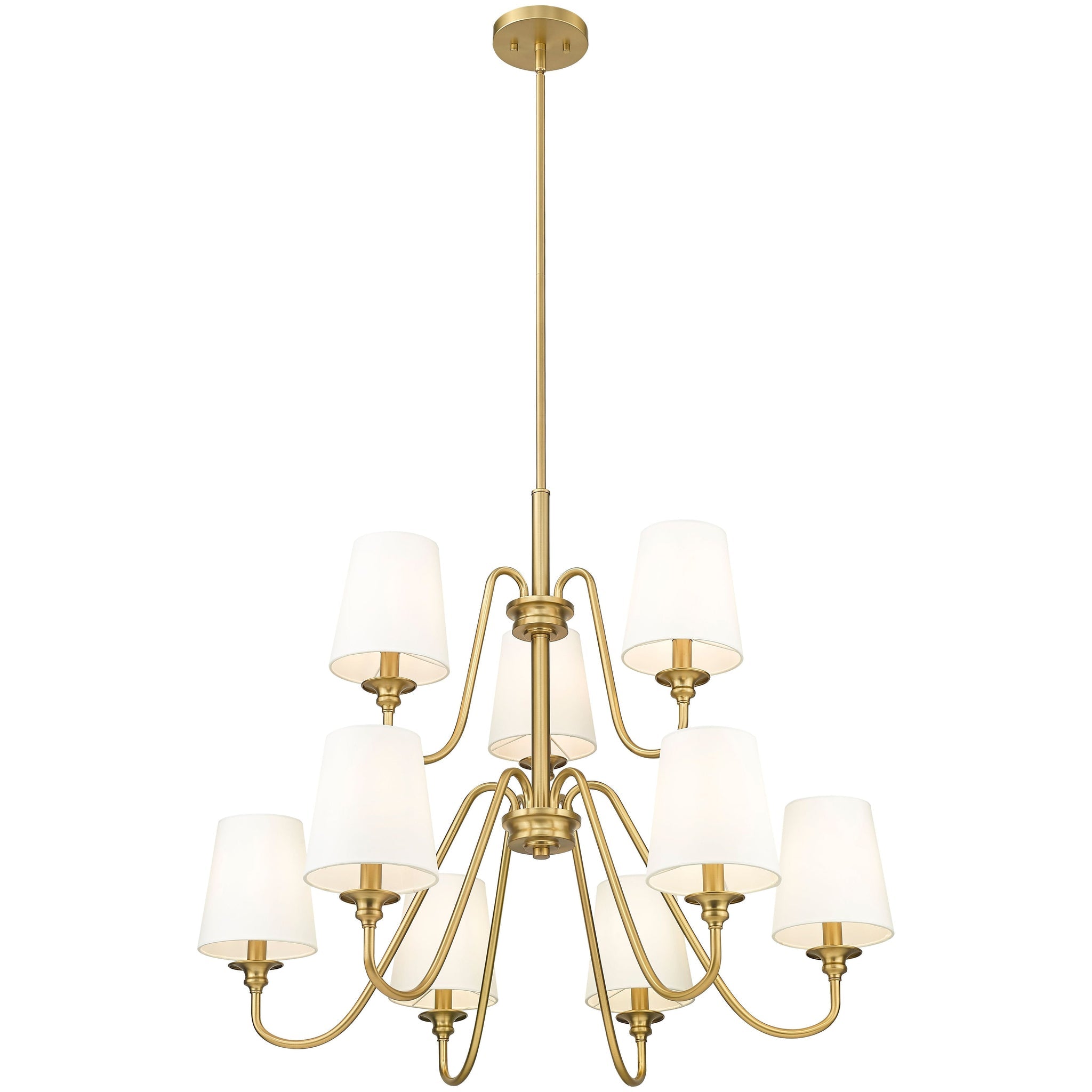 Vavenus Vintage Industrial Brass Fabric Chandelier - Letslighting