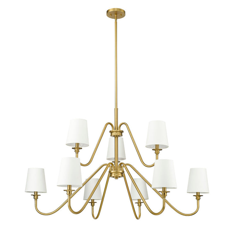 Vavenus Vintage Industrial Brass Fabric Chandelier - Letslighting