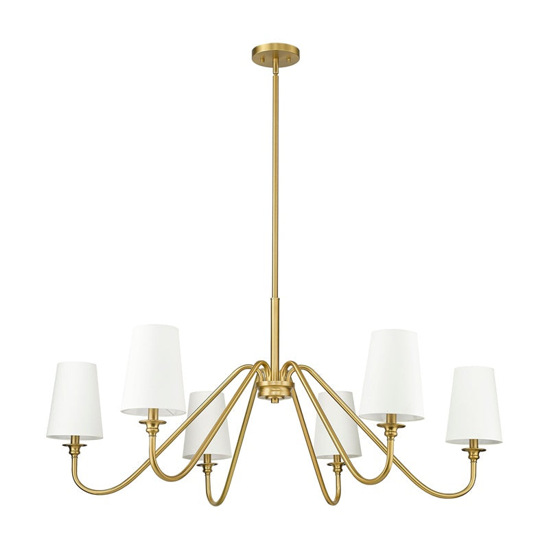 Vavenus Vintage Industrial Brass Fabric Chandelier - Letslighting
