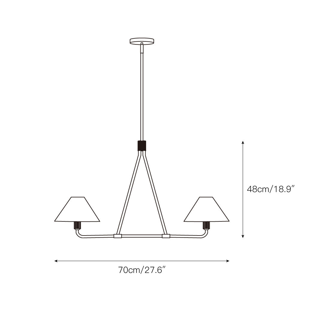 Ornuvyh Industrieller Vintage-Kronleuchter aus Stoff-Letslighting