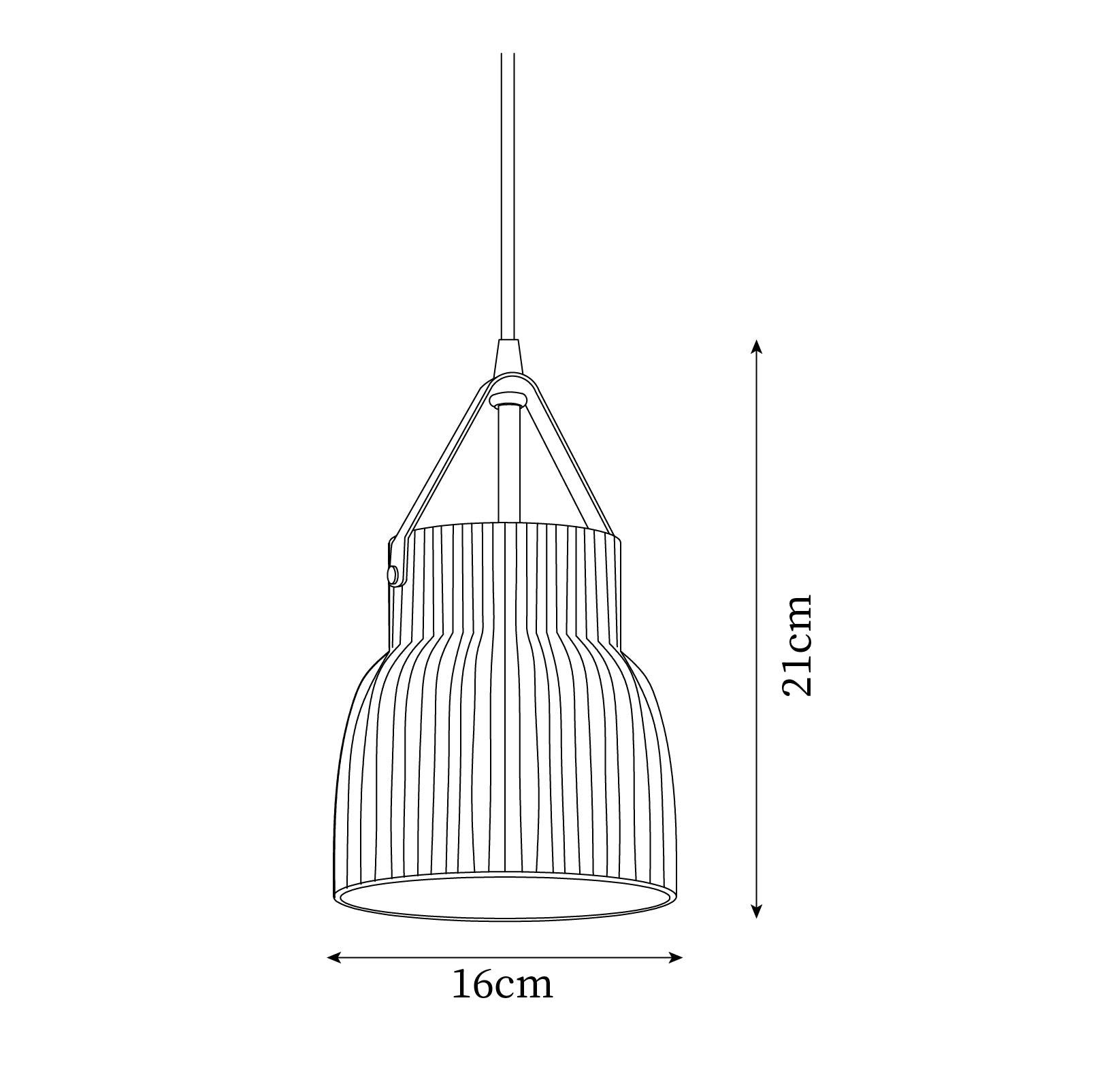 Pendelleuchte Keramik Gerippter Lederriemen Modern-Letslighting